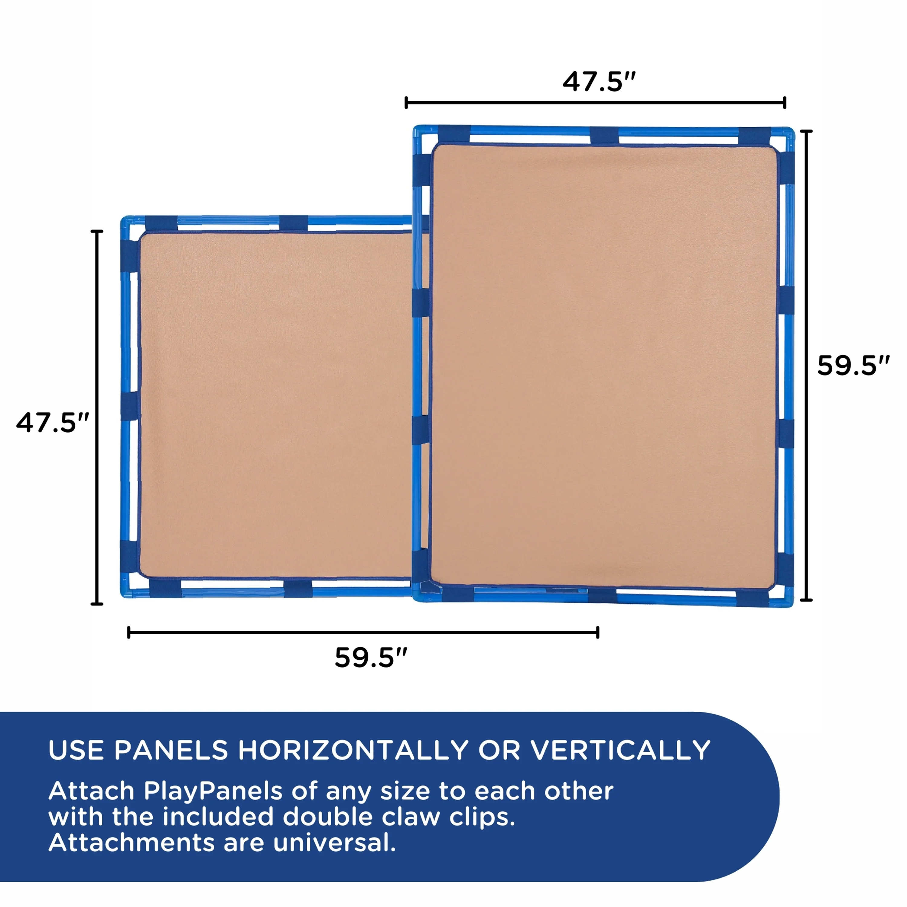 Big Screen PlayPanel® | Almond Free-Standing Classroom Divider with Feet - Image 3