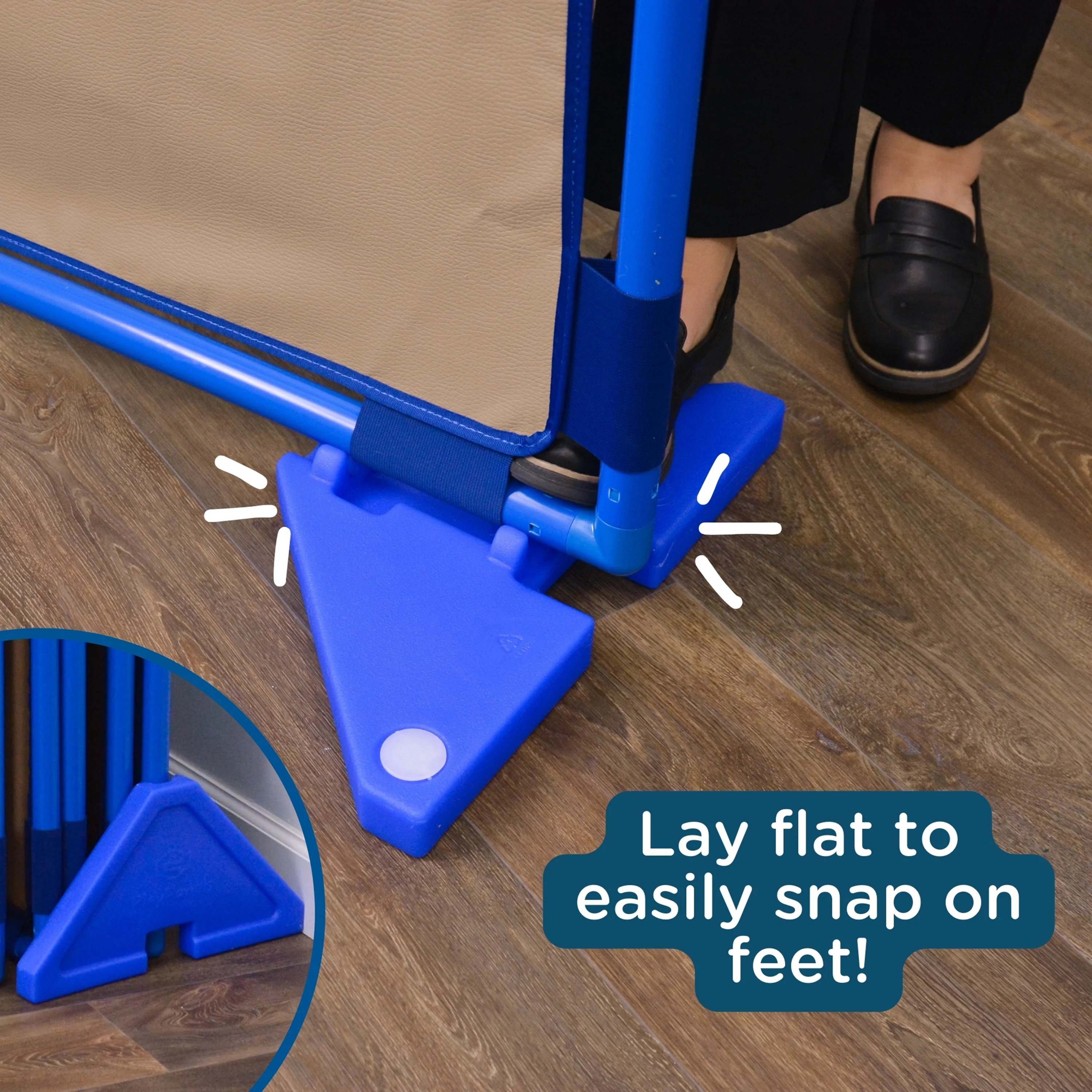 Big Screen PlayPanel® | Almond Free-Standing Classroom Divider with Feet - Image 6