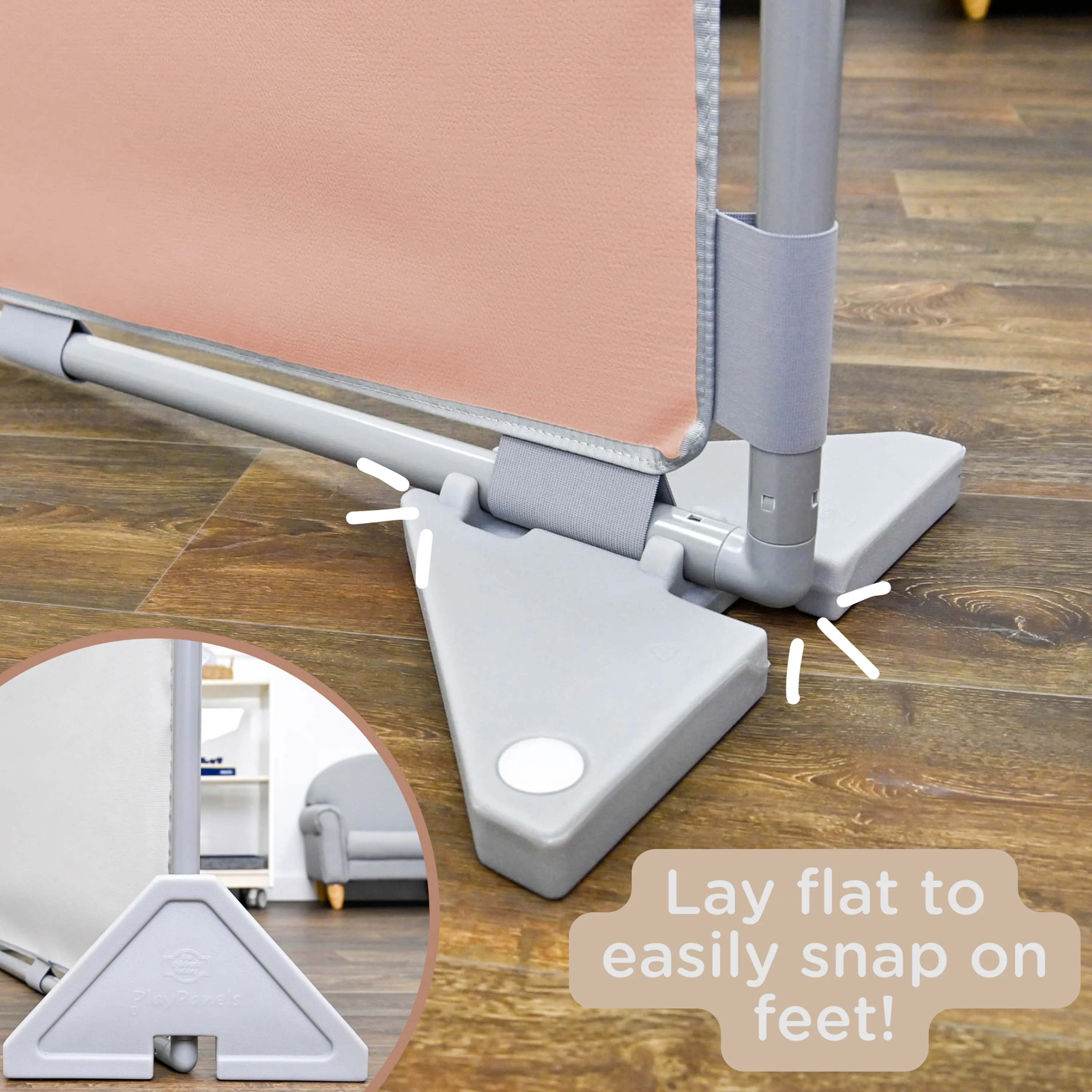 Big Screen PlayPanel® | Clay Free-Standing Classroom Divider with Feet - Image 5