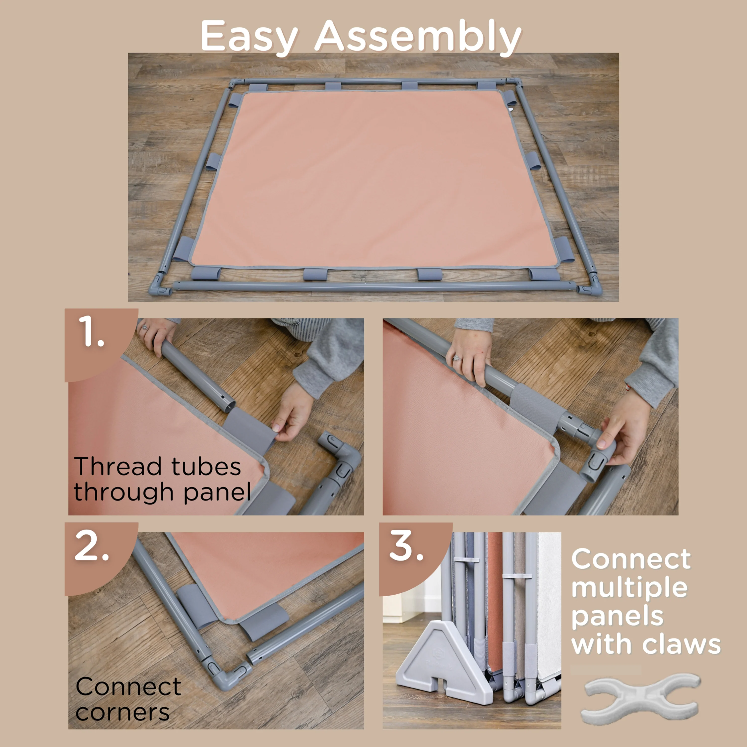 Big Screen PlayPanel® | Clay Free-Standing Classroom Divider with Feet - Image 7