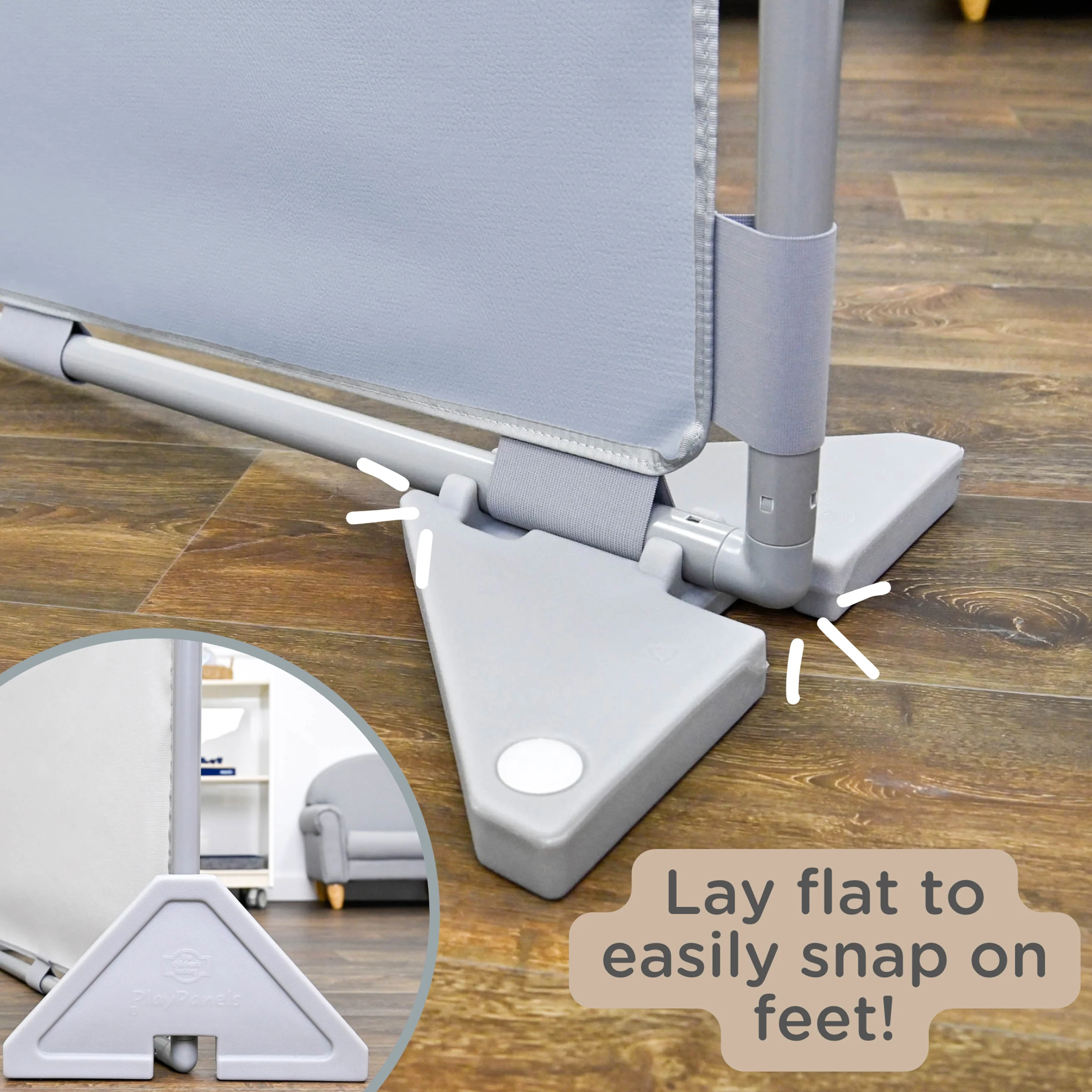 Big Screen PlayPanel® | Fog Blue Free-Standing Classroom Divider with Feet - Image 5