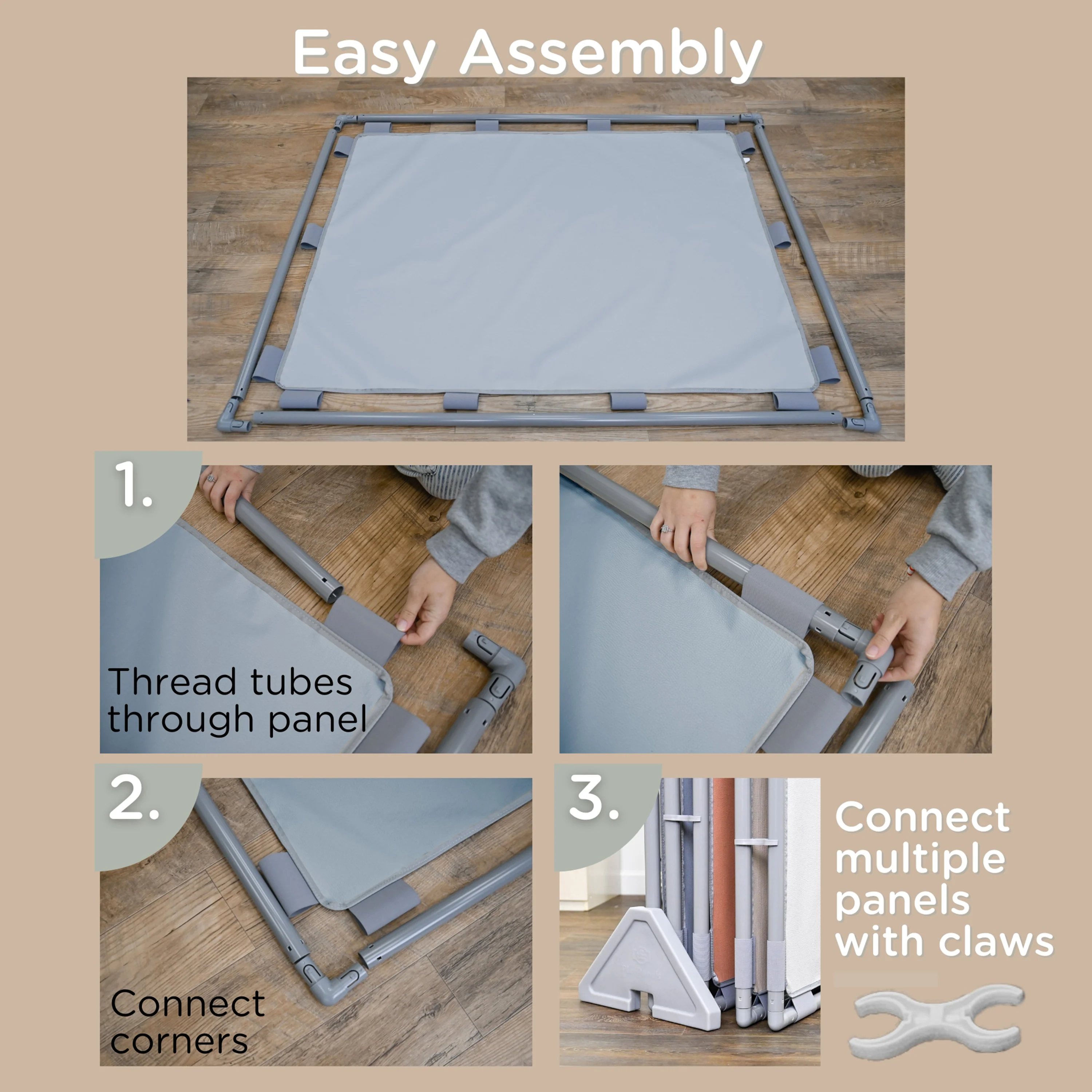 Big Screen PlayPanel® | Fog Blue Free-Standing Classroom Divider with Feet - Image 7