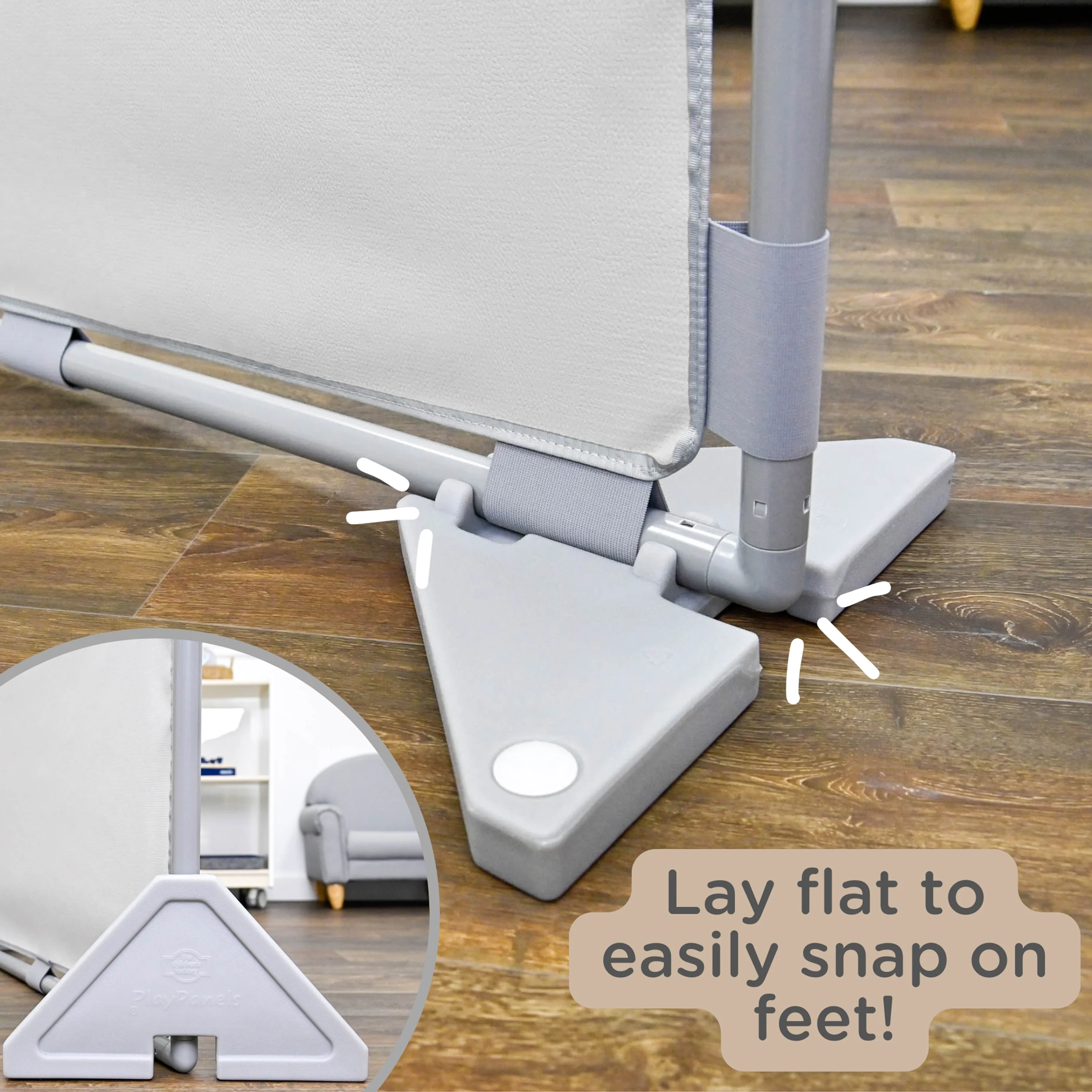 Big Screen PlayPanel® | Glacier Gray Free-Standing Classroom Divider with Feet - Image 5