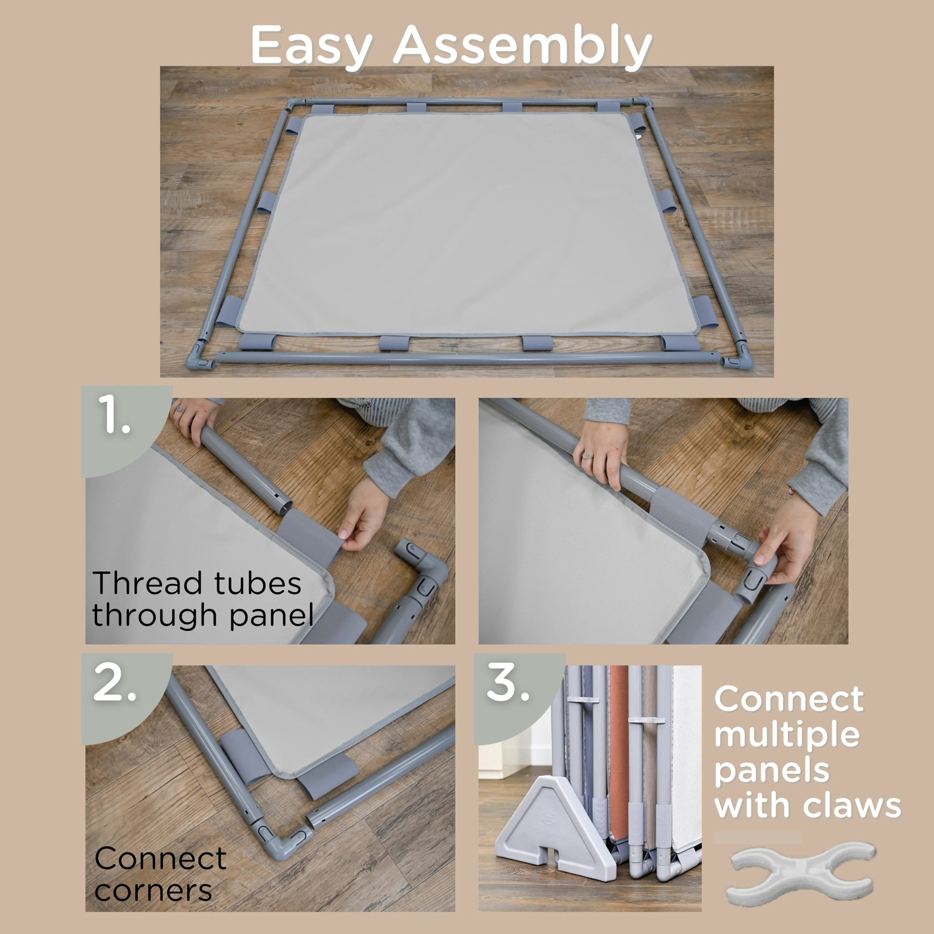 Big Screen PlayPanel® | Glacier Gray Free-Standing Classroom Divider with Feet - Image 7