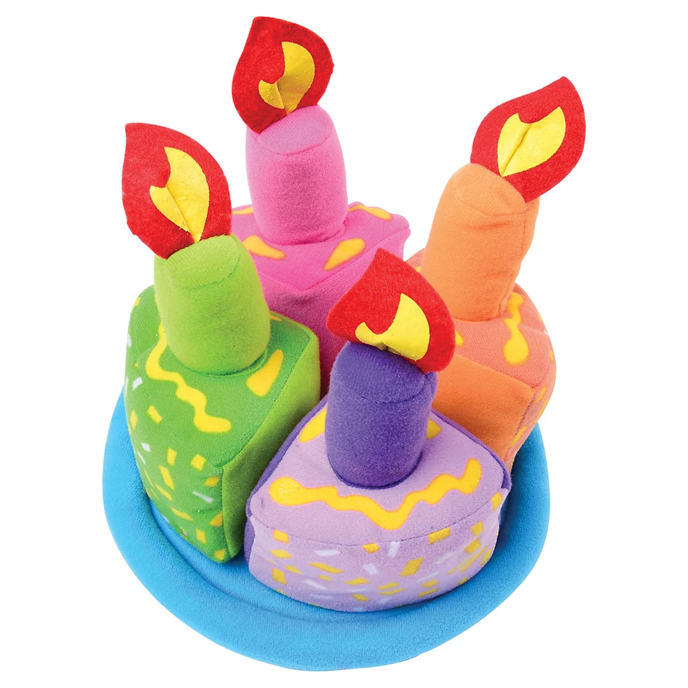 Birthday Cake 9-Piece Play Set | Soft Fabric Cake with Removable Slices, Candle, and Plate - Image 3