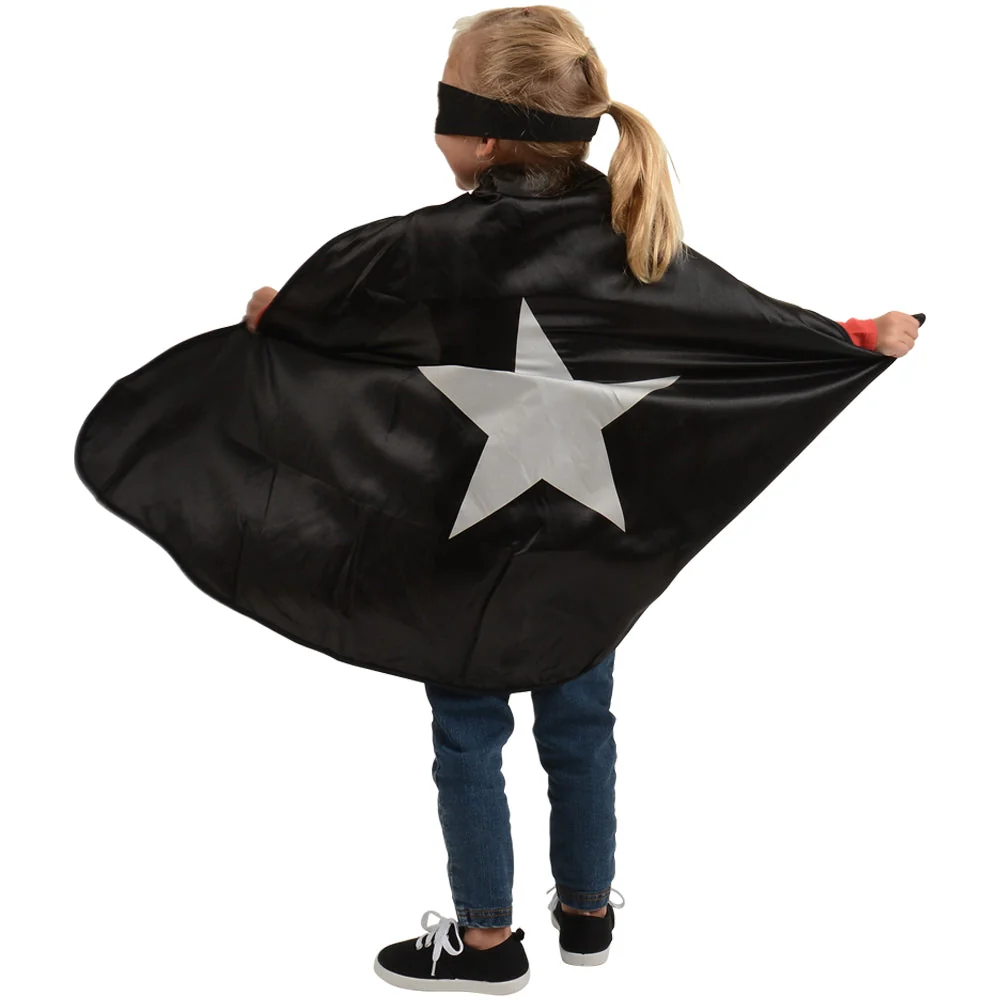 Adjustable Black Hero Cape & Mask Set - Image 4