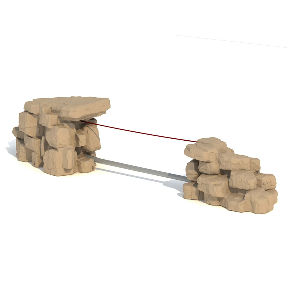 Climbing Boulder with Rope Link | Dynamic Playground Equipment for Ages 5-12