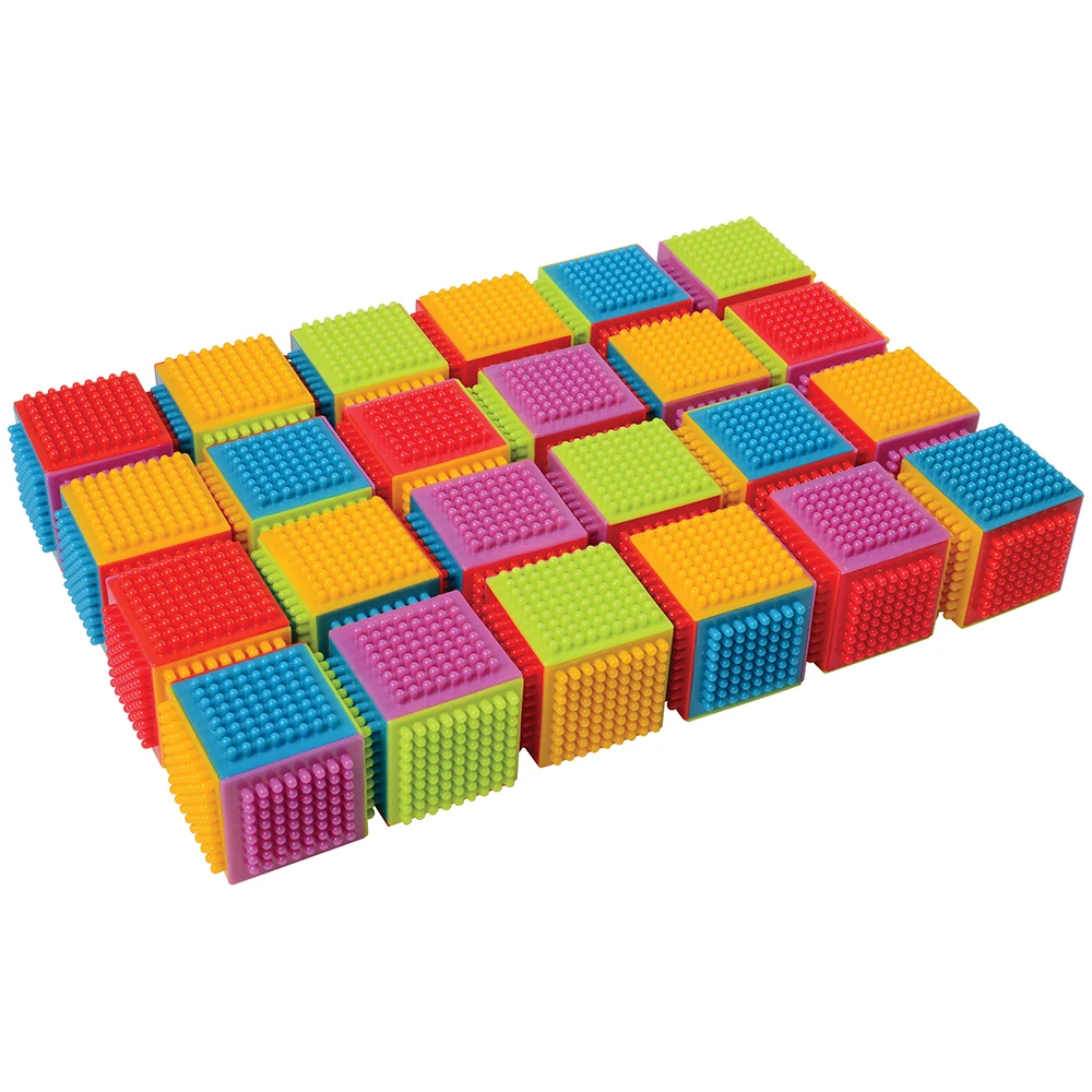 Jumbo Toddler Interlocking Bristle Cubes - Set of 24-Piece