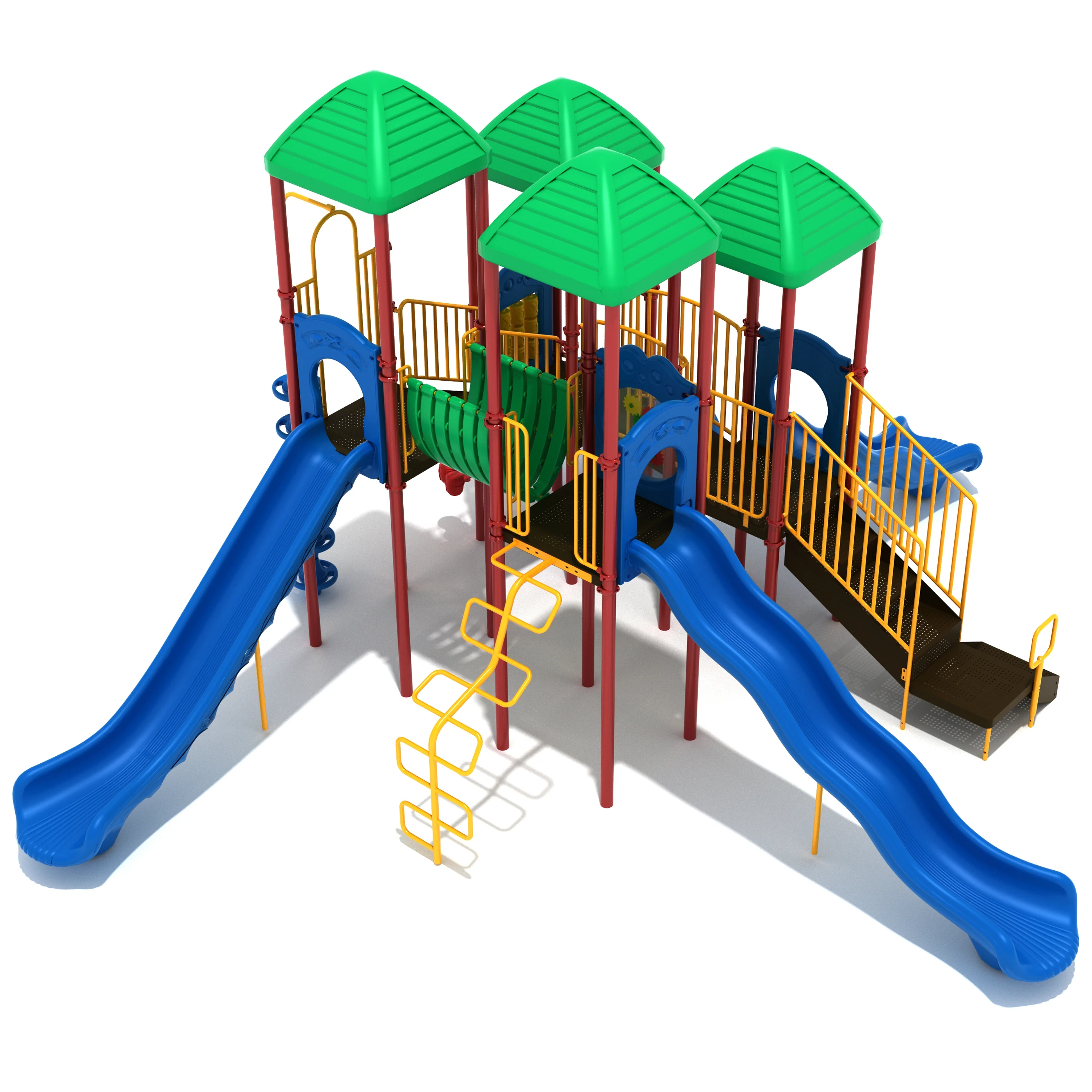 Brooks Towers Mega Playground Set | Multi-Bridge Outdoor Play Structure with Slides, Climbers & Interactive Panels for Ages 5–12
