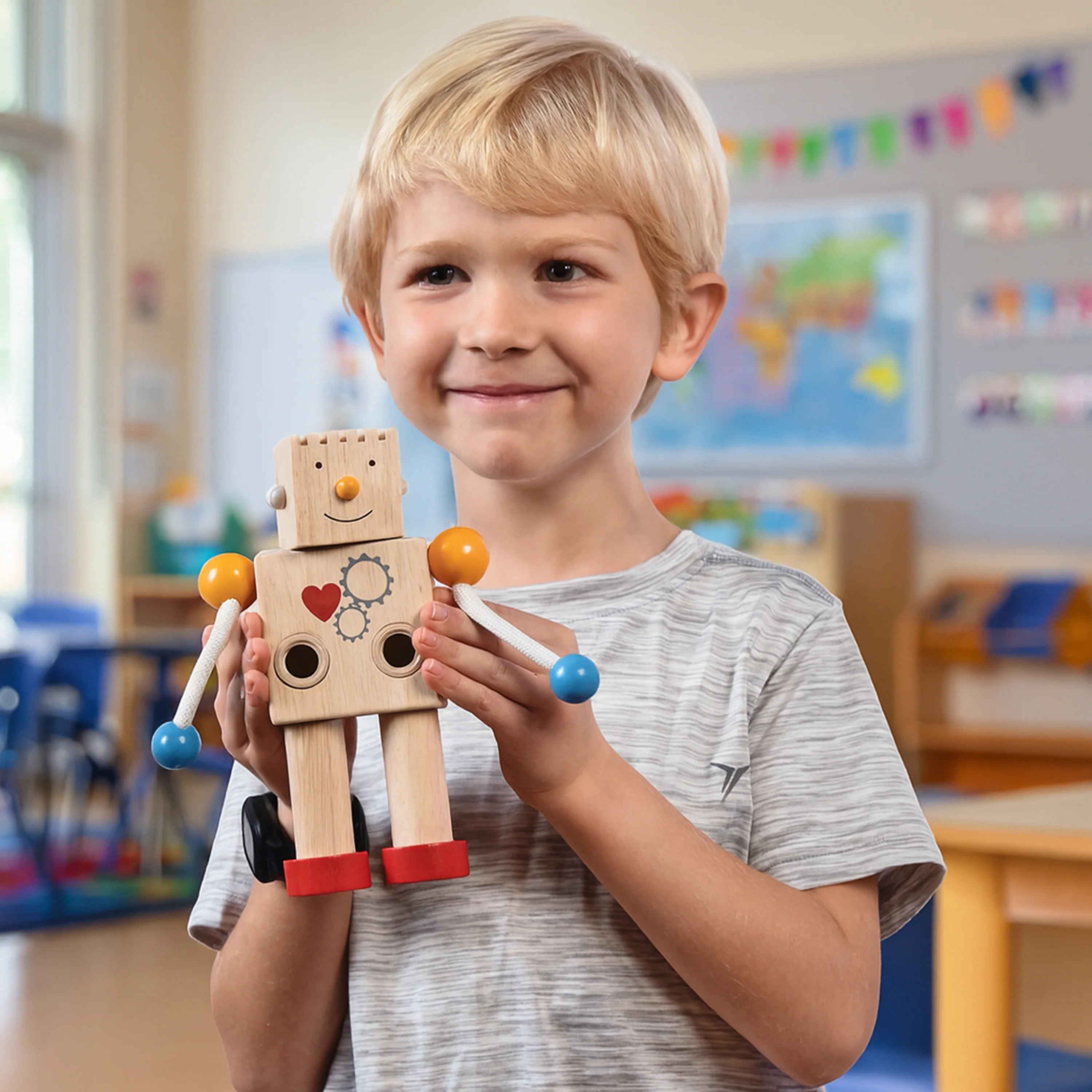 Build-A-Robot Emotion Learning Toy | Sustainable Wooden Toy - Image 4
