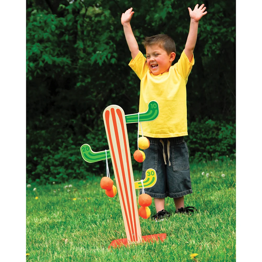 Cactus Tossing Game | Wooden Hand-Painted Target Game - Image 4