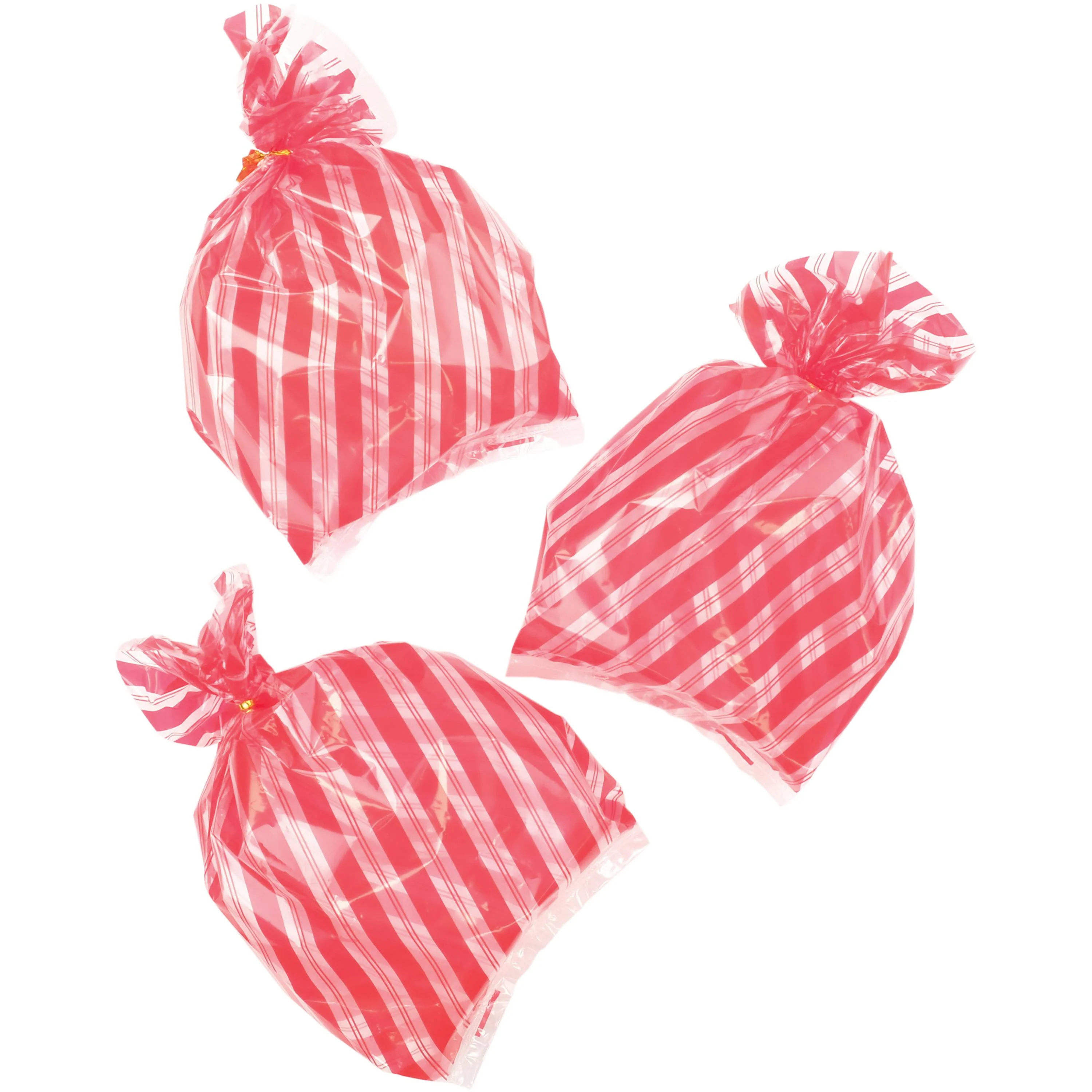 Stripe Cello Bags – 12-Pack