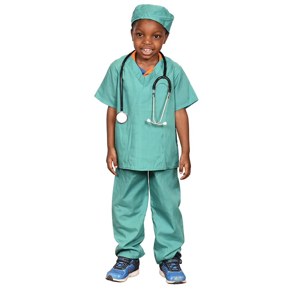 Career Role Play Dress-Up Bundle | 4-Piece Kids Costumes with Police, Firefighter, Surgeon & Chef Outfits - Image 5