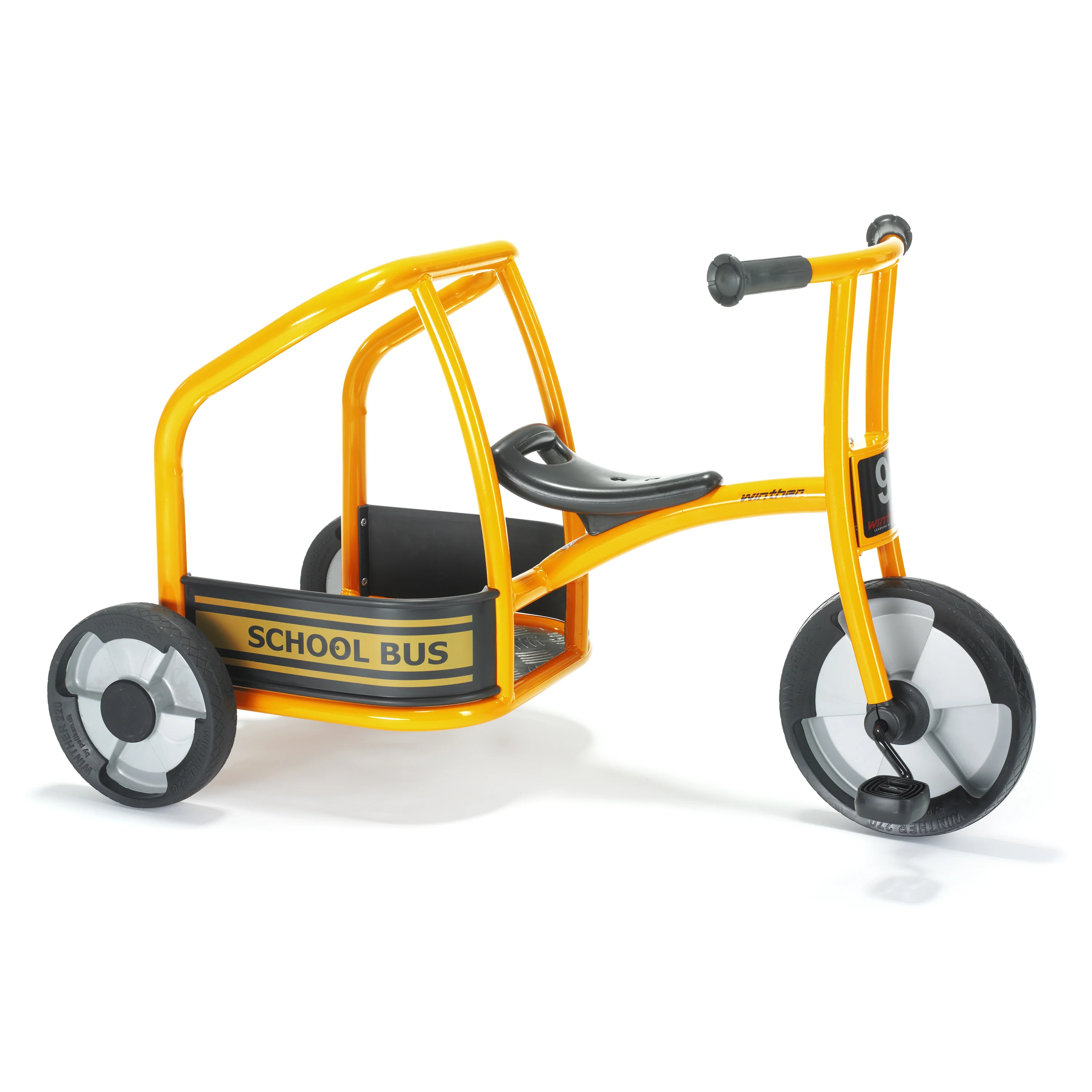 Carry-All School Bus Ride-On | Passenger Cargo Playground Vehicle with Safety Handrail