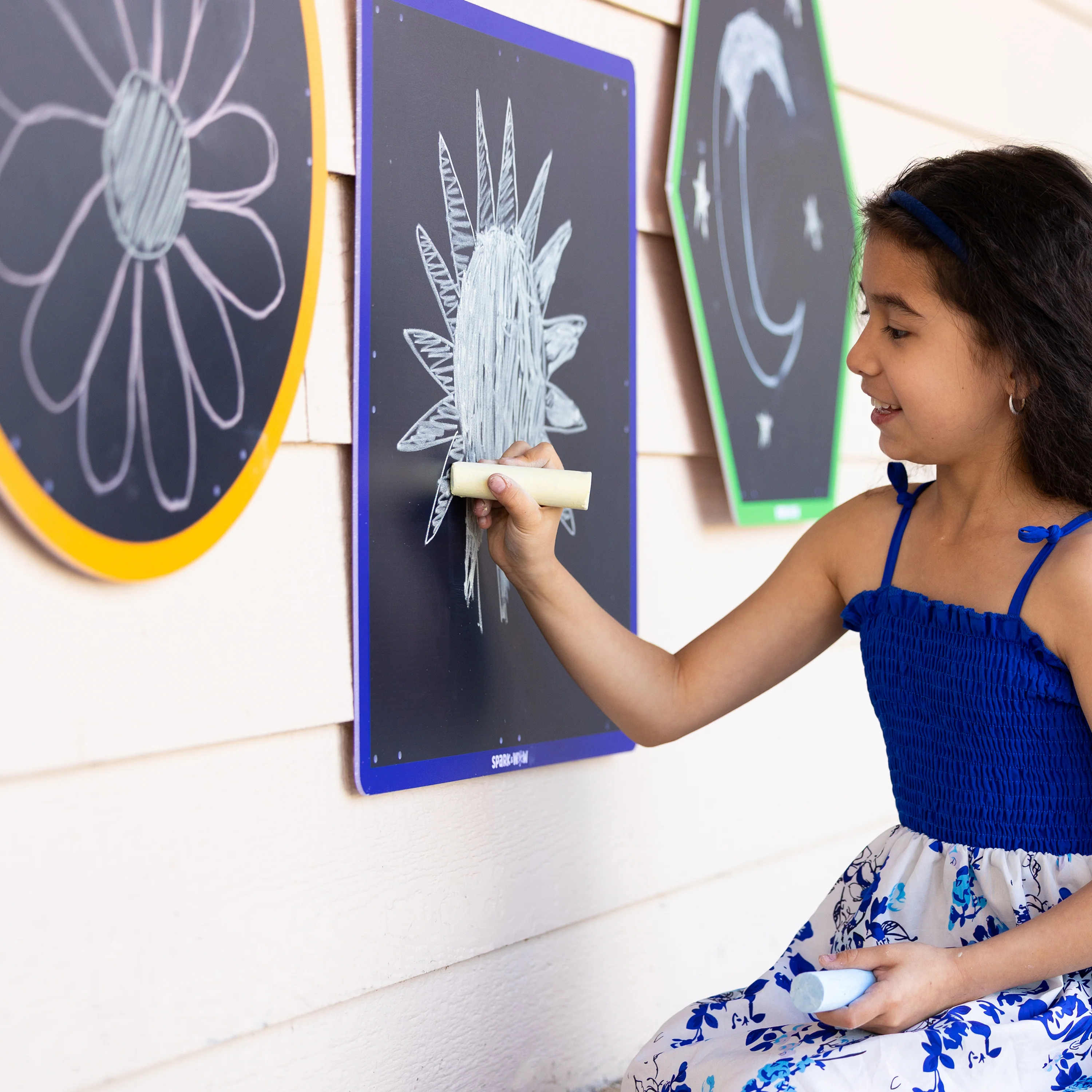 Chalkboard Geometric Shapes | Reusable Indoor & Outdoor Shape Learning Boards - Image 6