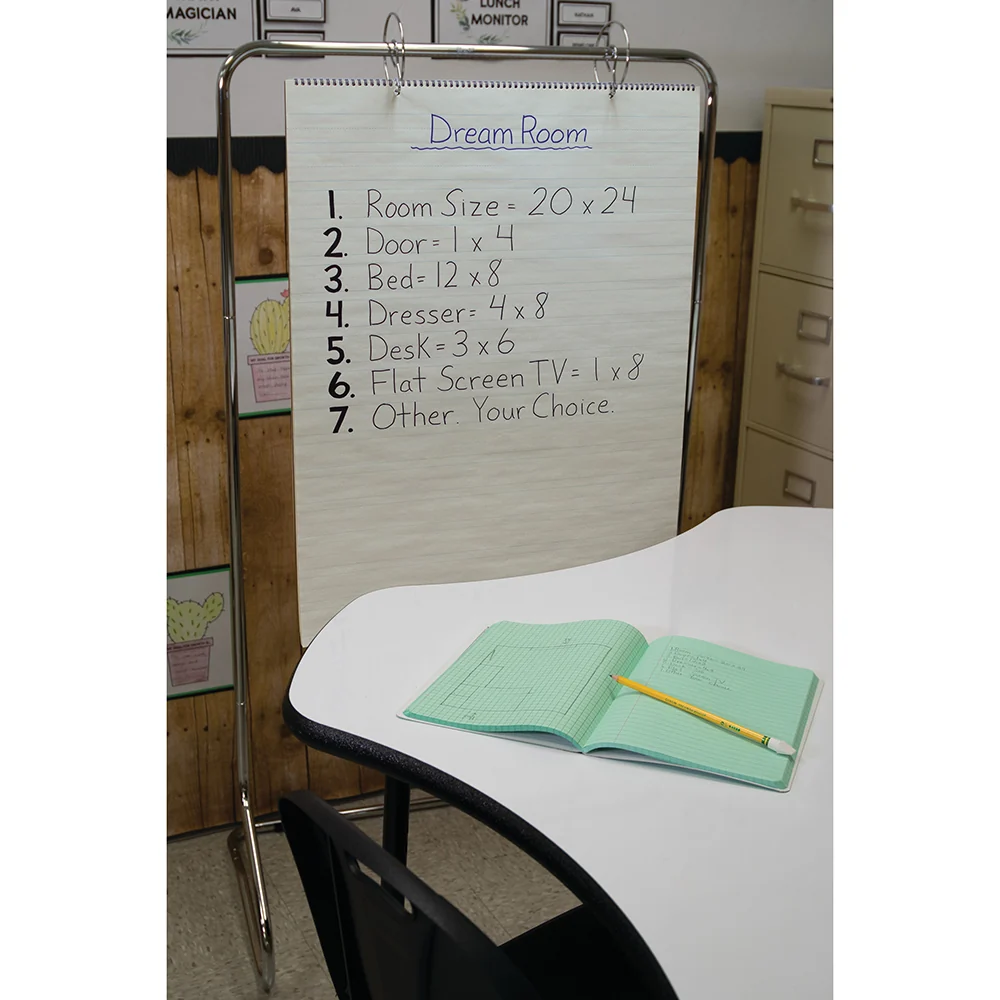 Blue Ruling Anchor Chart Paper Tablet | 24"x32" Spiral Bound with 25 Sheets - Image 2