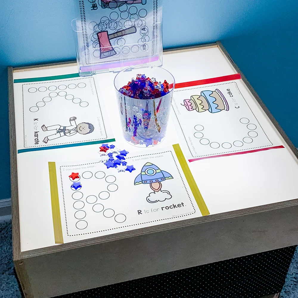 Child-Size LED Light Table with Storage - Image 18