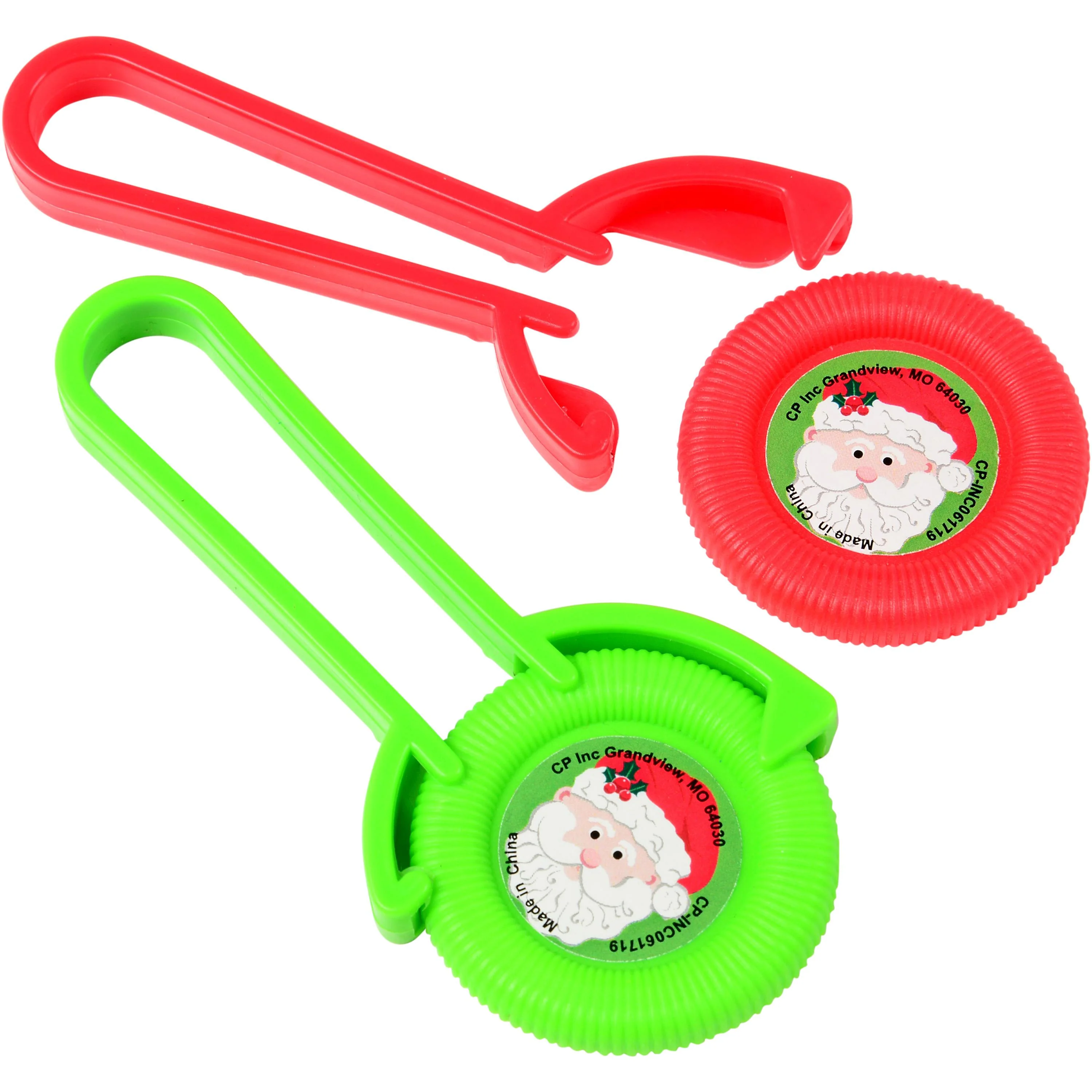 Christmas Disc Launchers – Holiday Flying Discs, 8-Pack Classroom Party Toys - Image 2