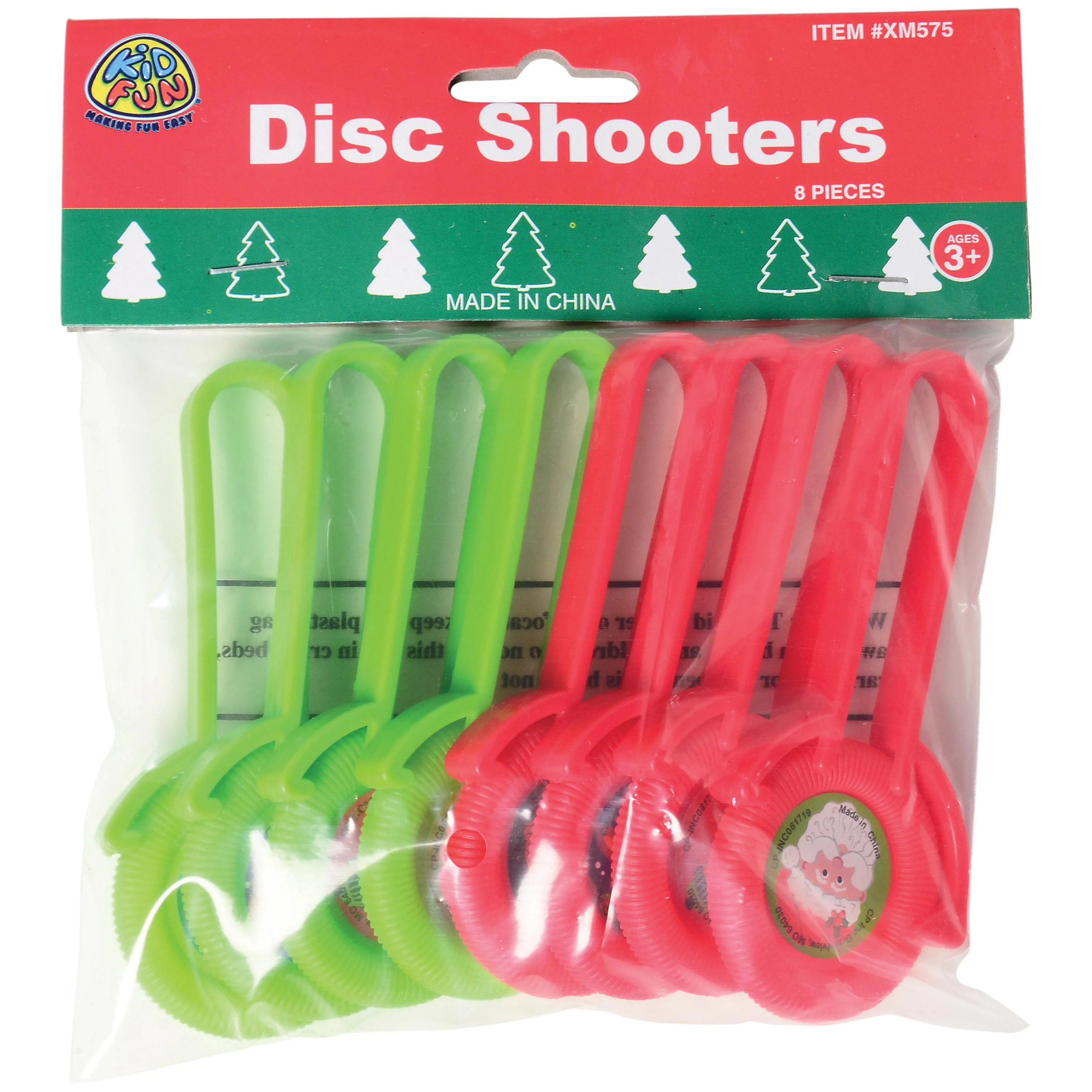 Christmas Disc Launchers – Holiday Flying Discs, 8-Pack Classroom Party Toys - Image 3