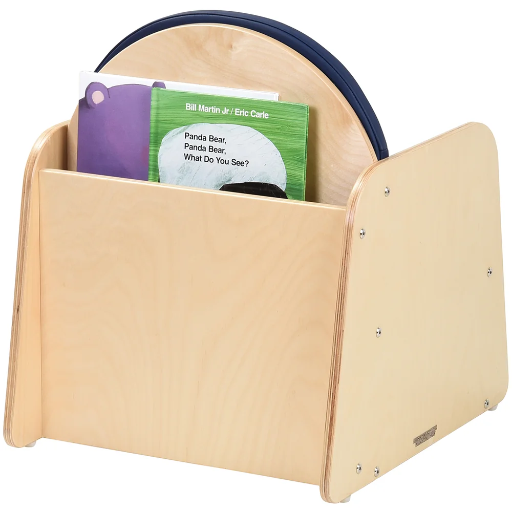 Classic Wooden Chair with Built-In Storage and Cushion | Baltic Birch Classroom Seating - Image 4