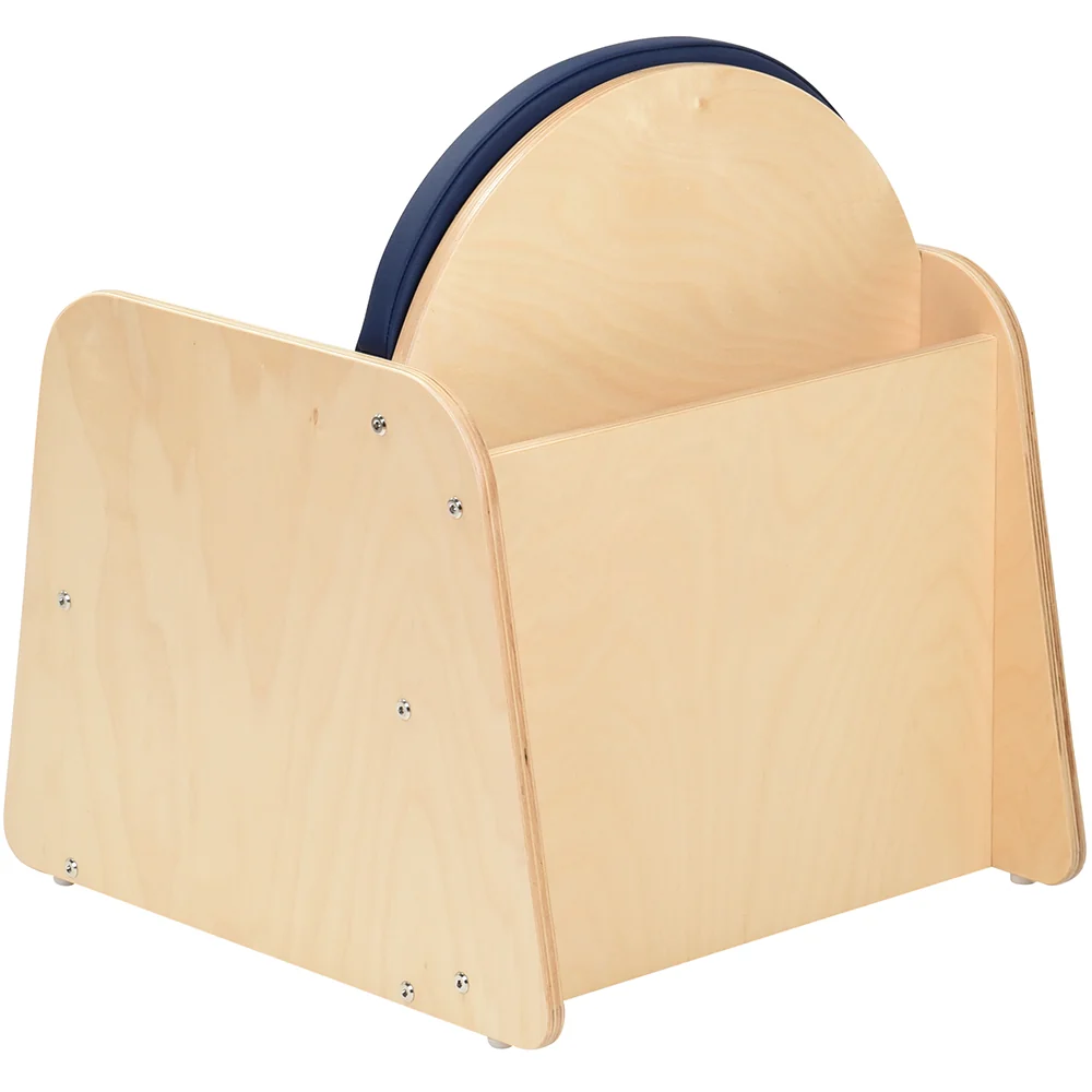 Classic Wooden Chair with Built-In Storage and Cushion | Baltic Birch Classroom Seating - Image 5