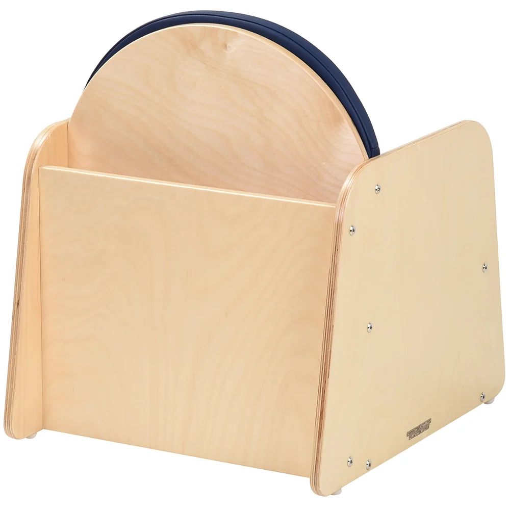 Classic Wooden Chair with Built-In Storage and Cushion | Baltic Birch Classroom Seating - Image 6