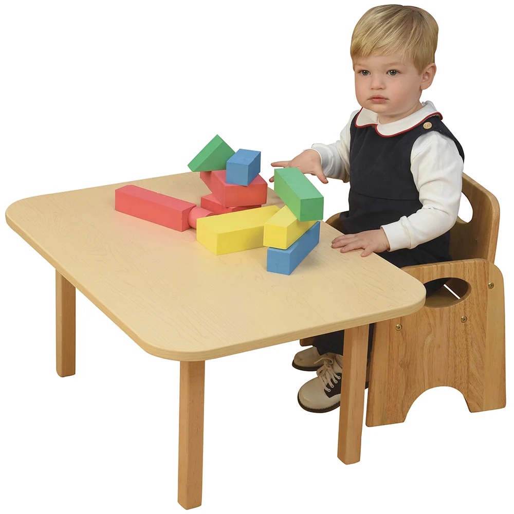 Classic Wooden Toddler Chair | 6" High, Tip-Resistant Rubberwood Seat - Image 6