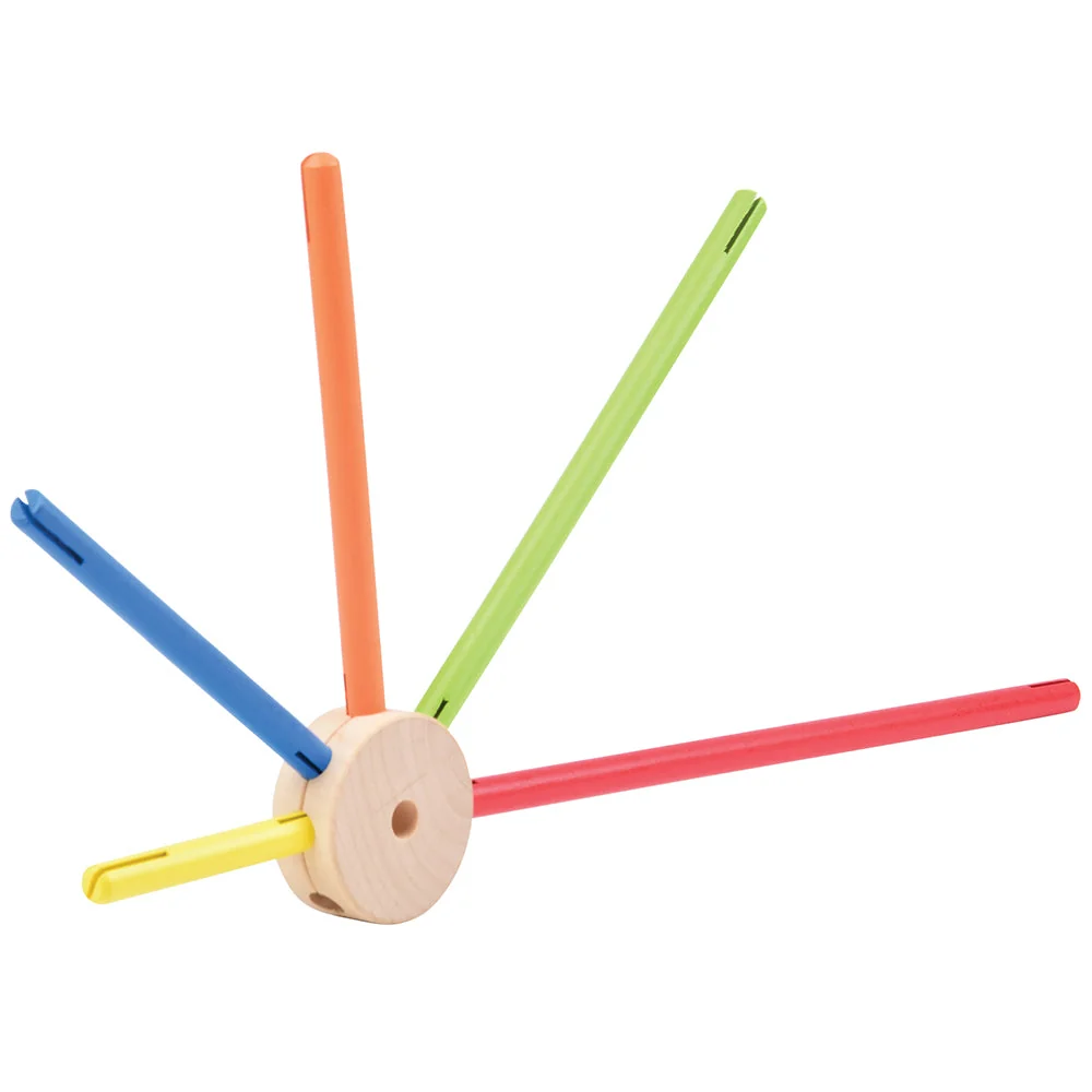 Classic Wood Builder 208-Piece STEM Construction Set | Hardwood Rods & Connectors for Creative Building Play - Image 5