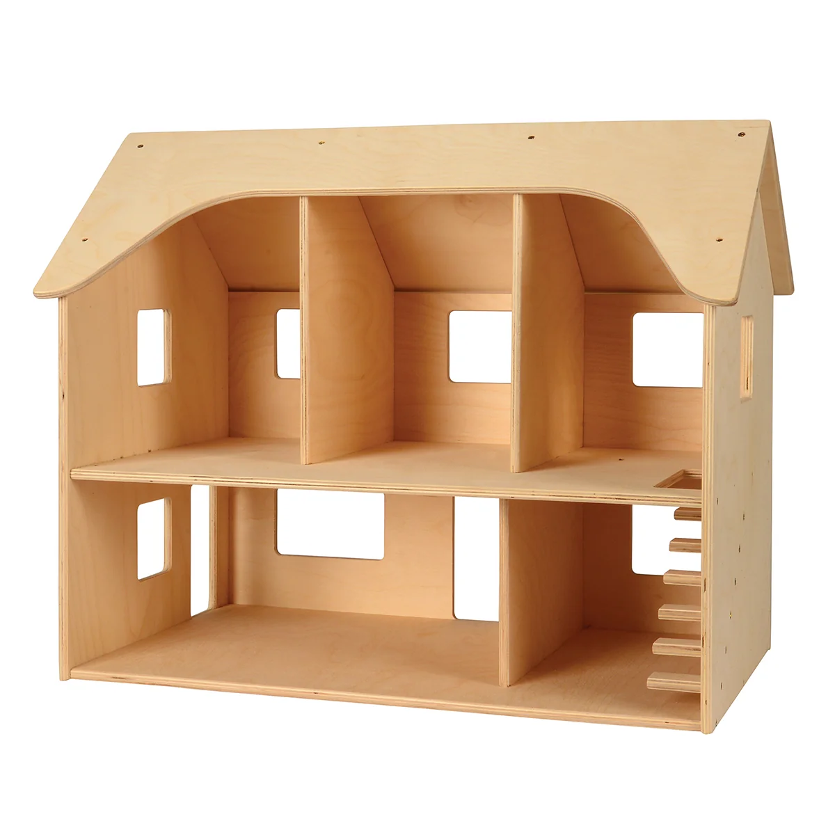Sturdy Baltic Birch Wooden Dollhouse | Open-Ended Play for Ages 3+