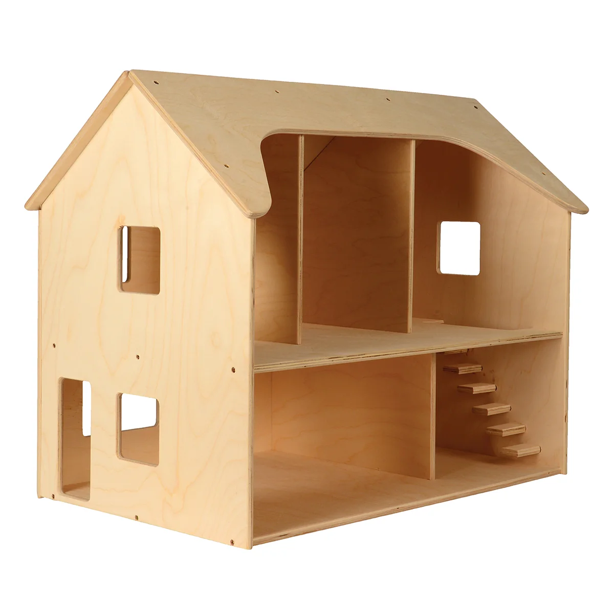 Sturdy Baltic Birch Wooden Dollhouse | Open-Ended Play for Ages 3+ - Image 4
