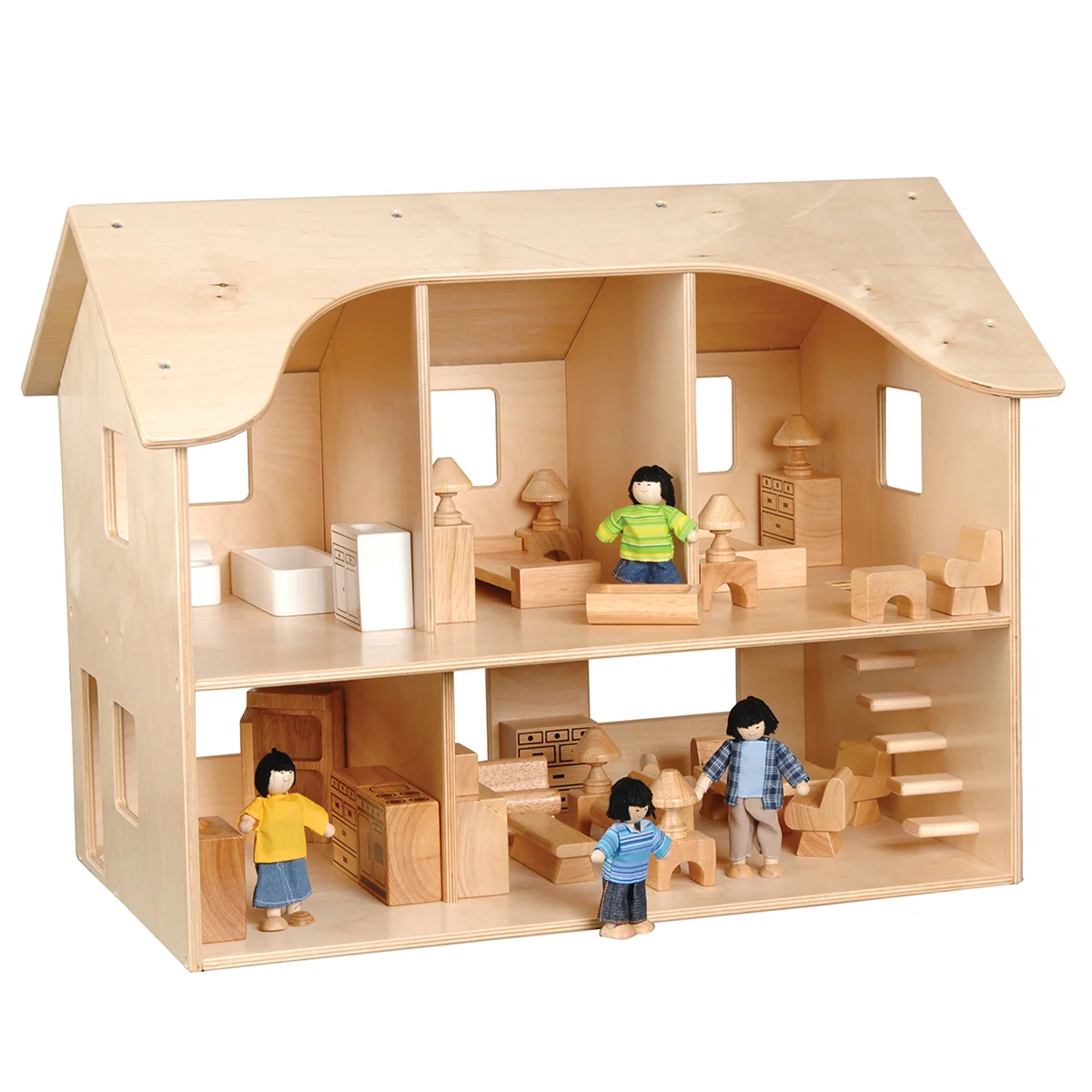 Sturdy Baltic Birch Wooden Dollhouse | Open-Ended Play for Ages 3+ - Image 9