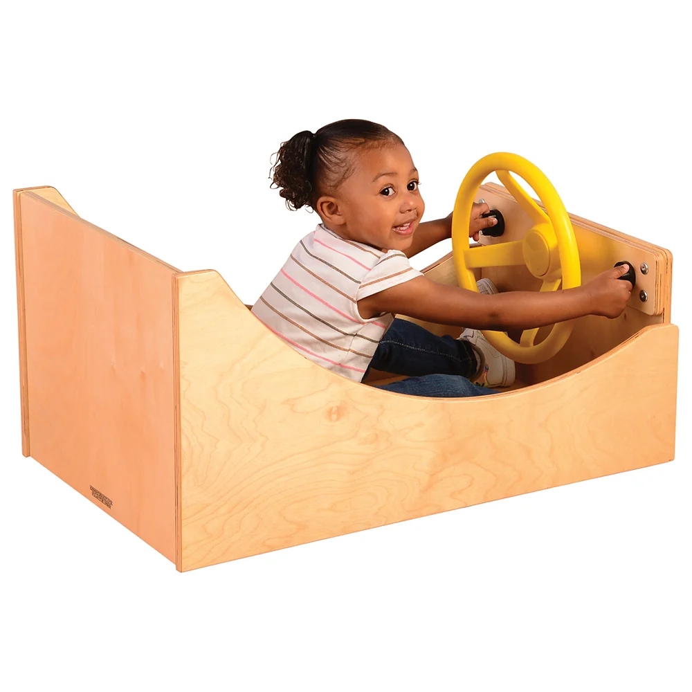 Get-In-'N-Go Imaginative Play Wooden Box | Baltic Birch Pretend Driving & Role Play Center - Image 4