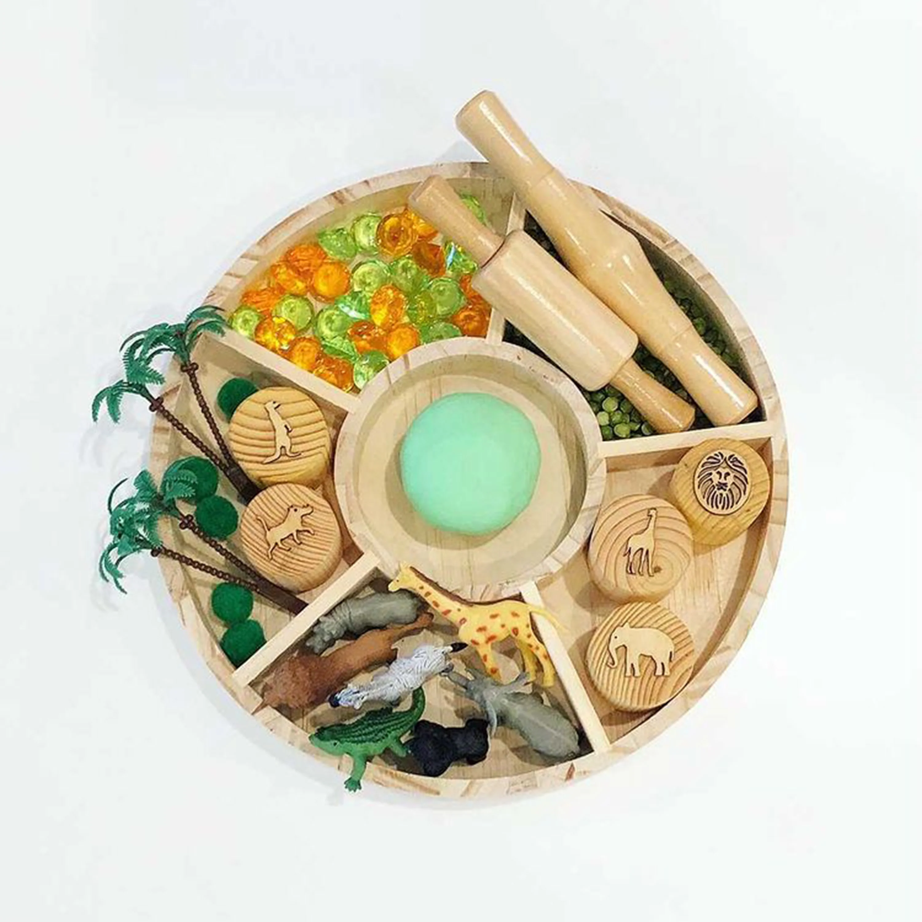 Patterned Wooden Clay Rollers | Set of 6 Sensory & Art Rolling Pins - Image 4