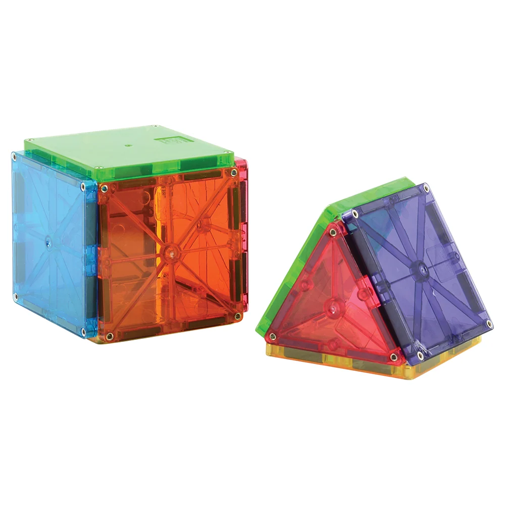 Clear Colors Magna-Tiles® 100-Piece STEM Building Set | Magnetic, Translucent Tiles for Creative Play - Image 12
