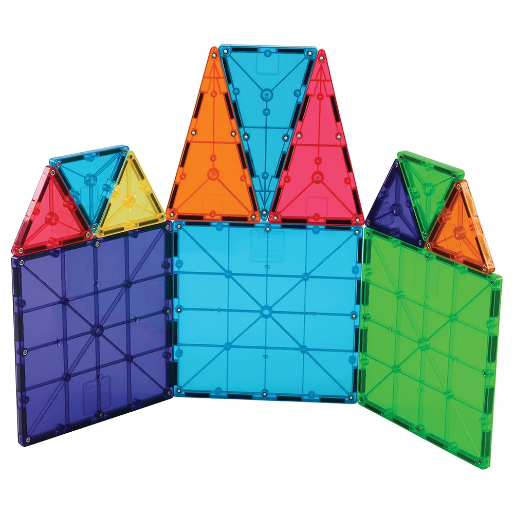 Clear Colors Magna-Tiles® 100-Piece STEM Building Set | Magnetic, Translucent Tiles for Creative Play - Image 8