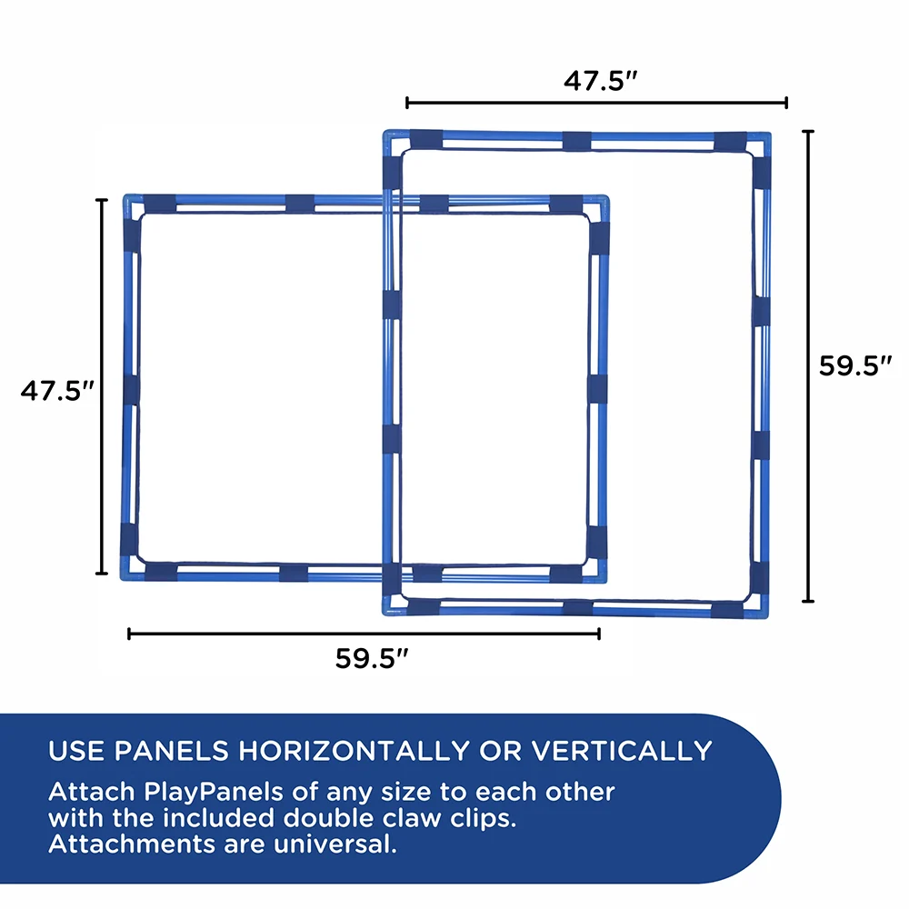 Clear Freestanding Play Panel | Vinyl 48" x 60" Classroom Divider with Stable Feet - Image 2