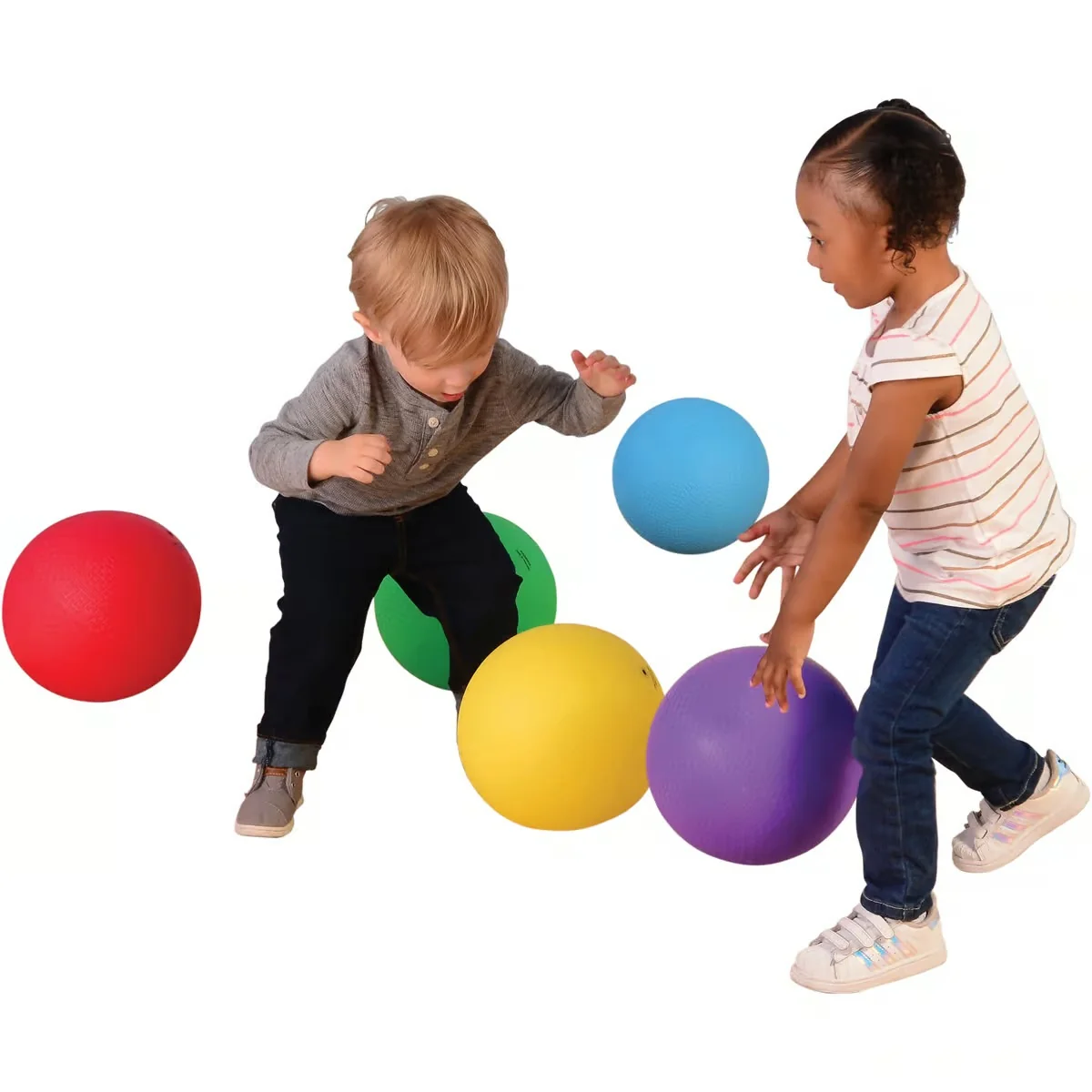 Brightly Colored Playground Balls | 6-Pack Durable 8.5" Rubber Balls for Outdoor Play, Kicking & Tossing - Image 3