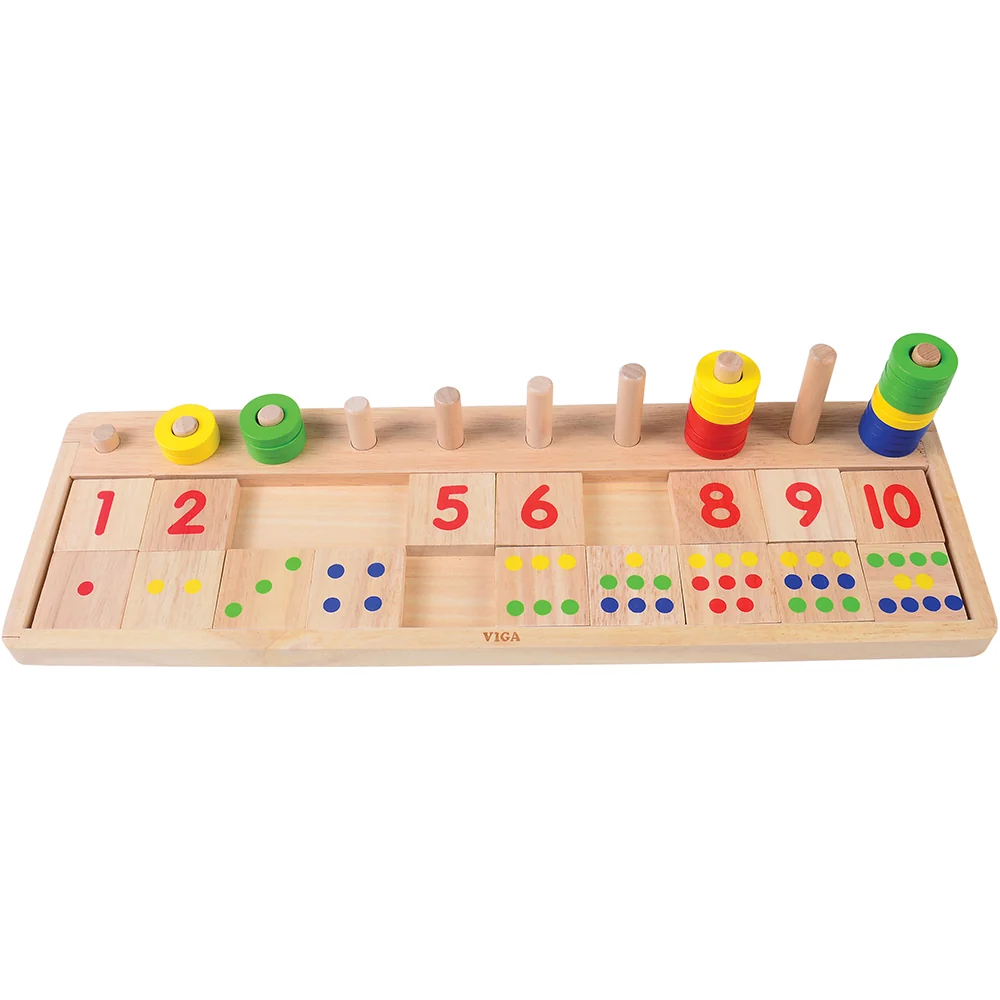Montessori Wooden Math Tools | Counting, Colors & Shapes Learning Set | Peg Board & Number Matching Toys - Image 5