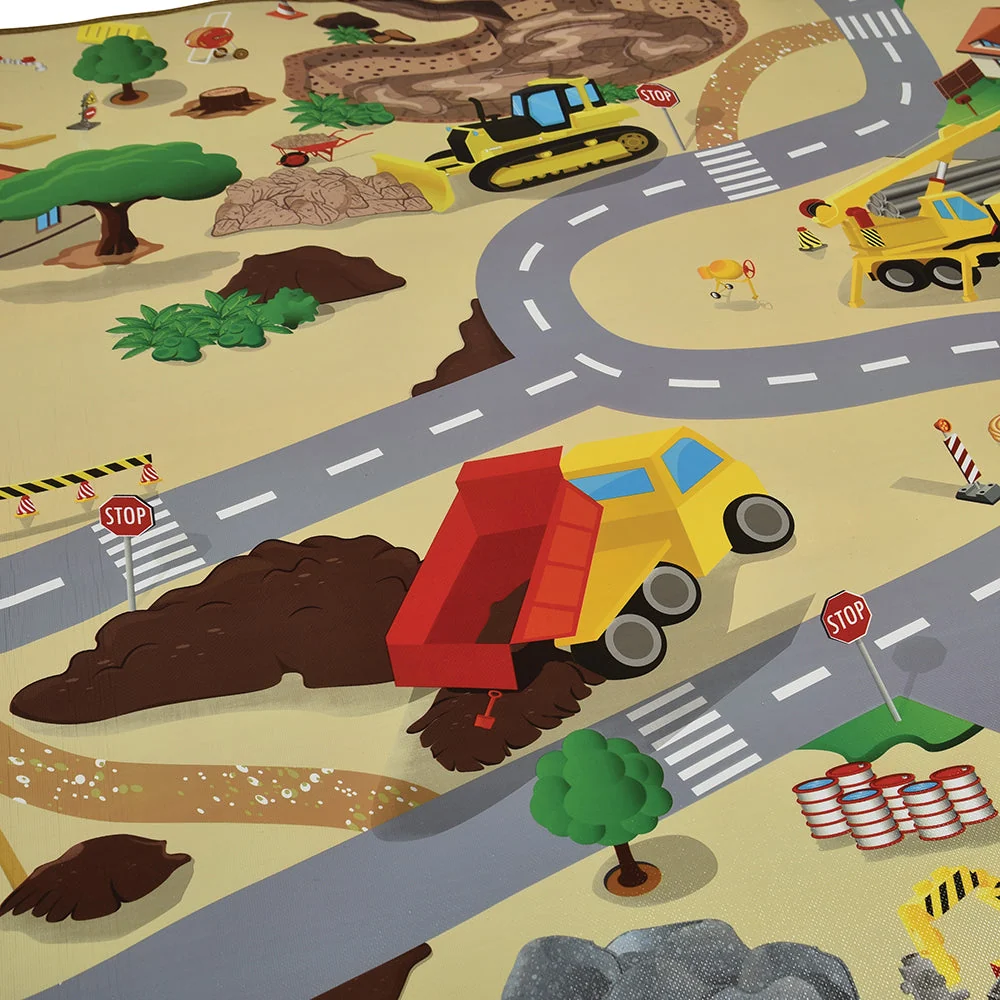 Construction Road Play Mat – Wipe Clean Surface - Image 3