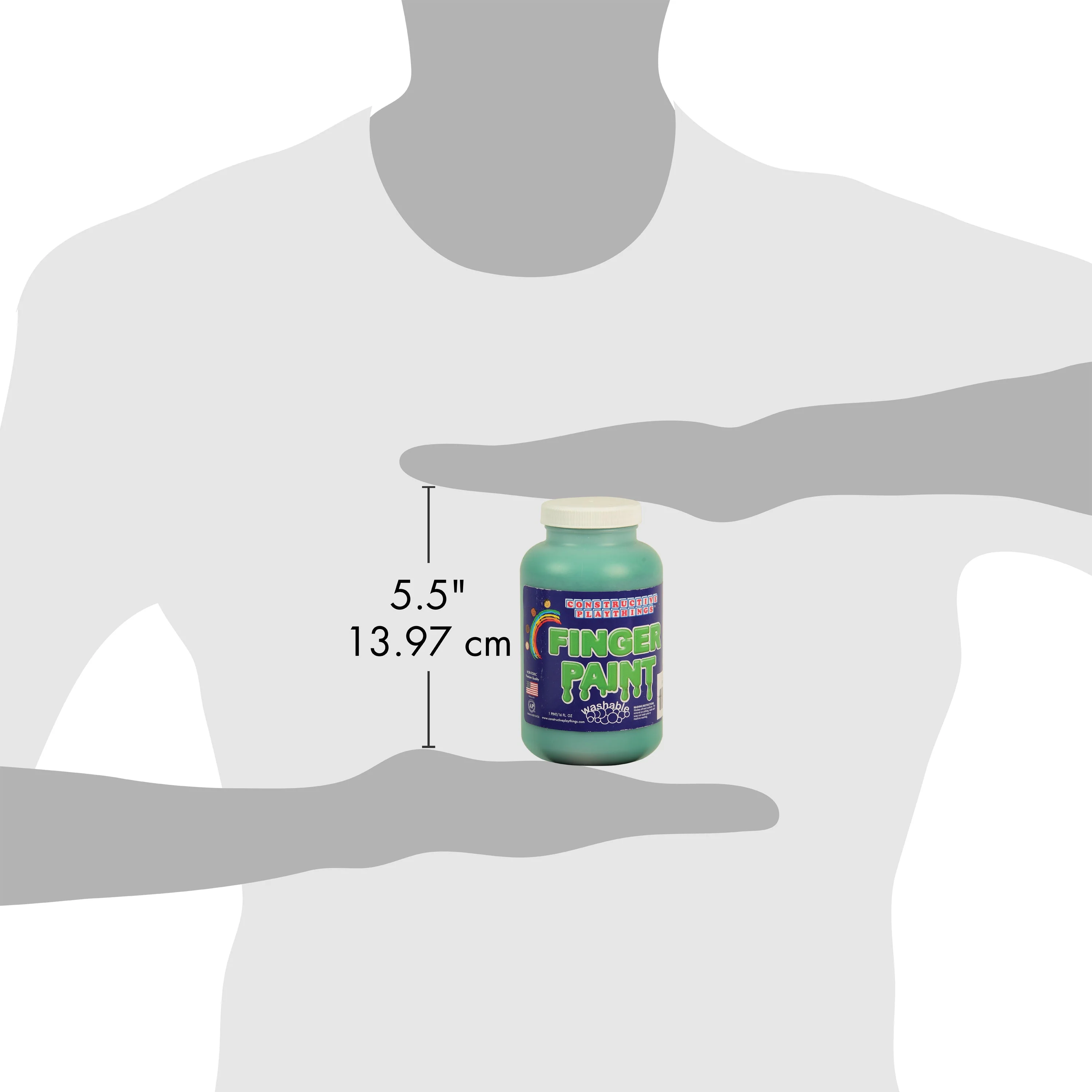 Constructive Playthings® Green Washable Finger Paint - Pint - Image 2