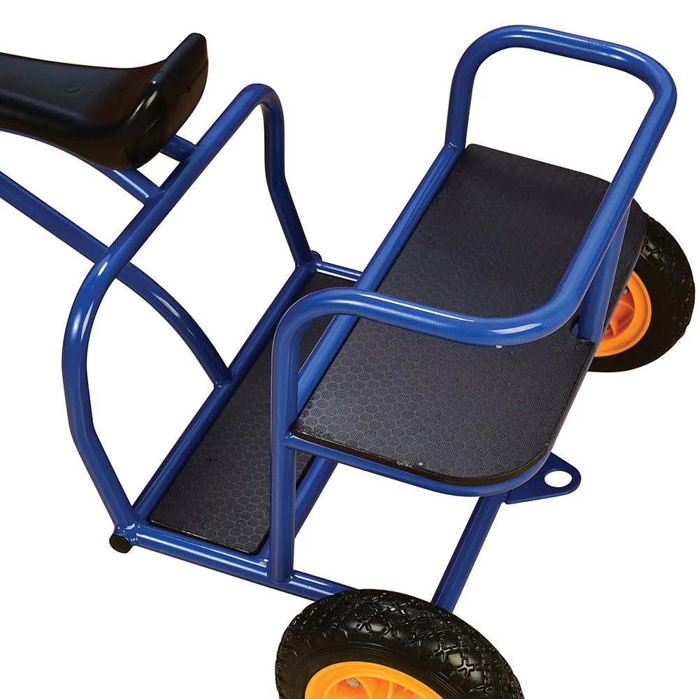 Ride-Along Taxi Trike | Two-Seat Playground Tricycle with Rear Passenger Seat - Image 4