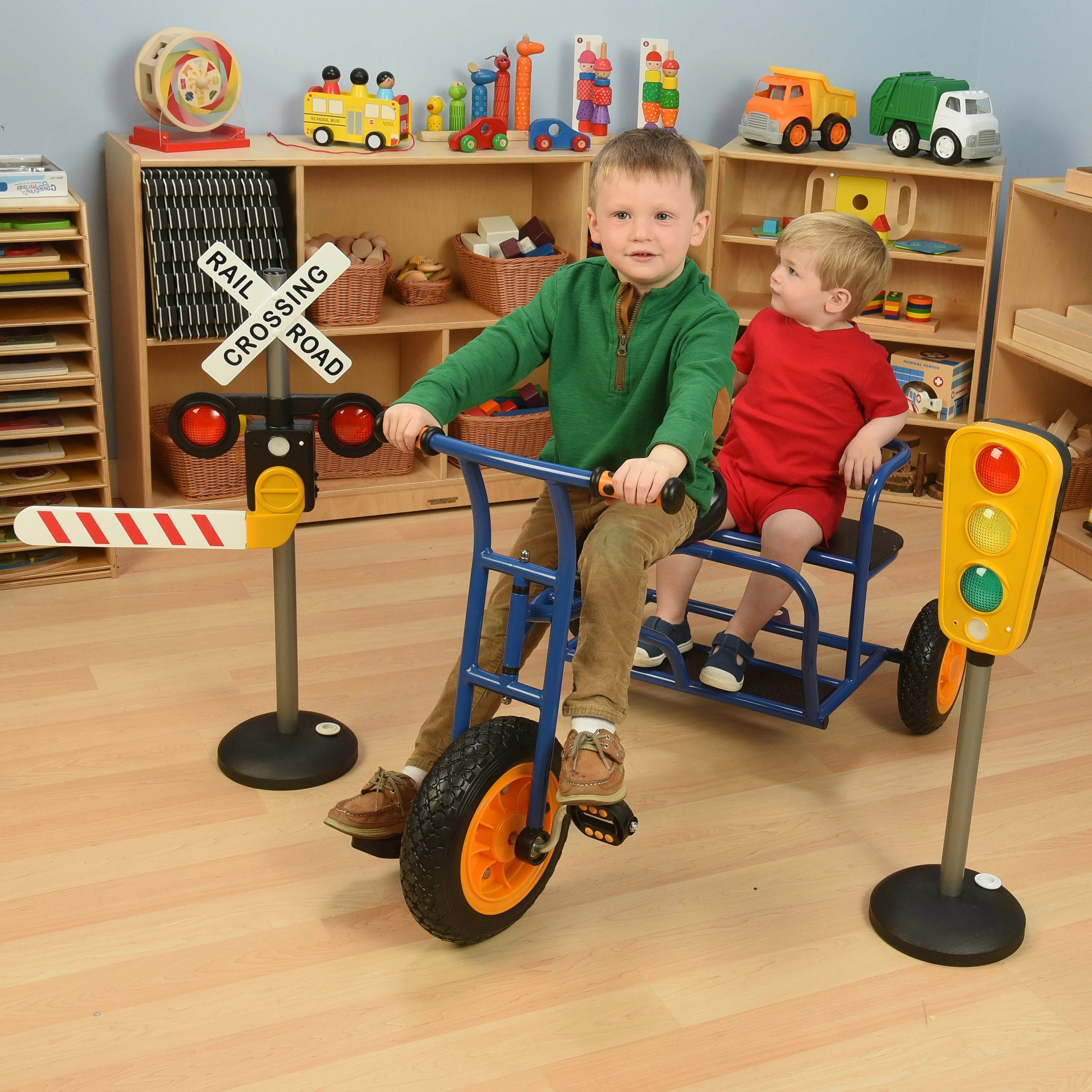 Ride-Along Taxi Trike | Two-Seat Playground Tricycle with Rear Passenger Seat - Image 6