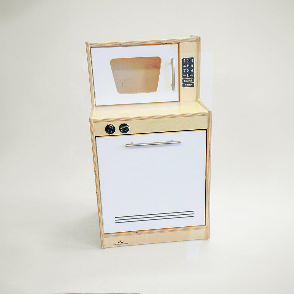 Contemporary Wooden Play Kitchen Ensemble | 5-Piece Pretend Play Set - Image 8
