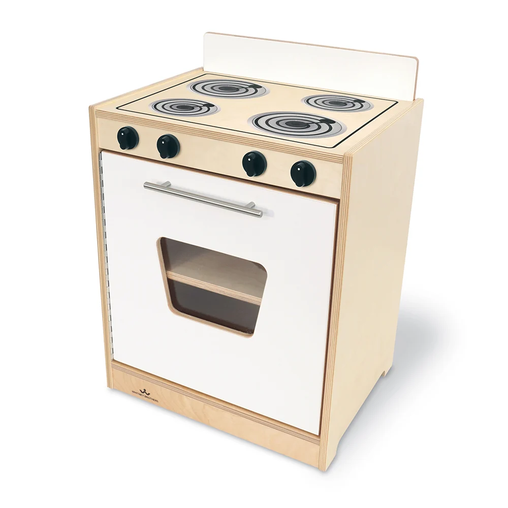 Contemporary White Kitchen Stove | Pretend Play Appliance with Realistic Details