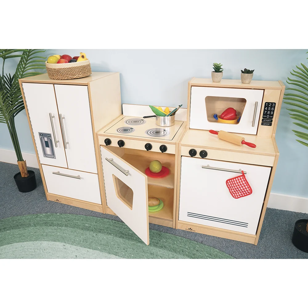 Contemporary White Kitchen Stove | Pretend Play Appliance with Realistic Details - Image 4
