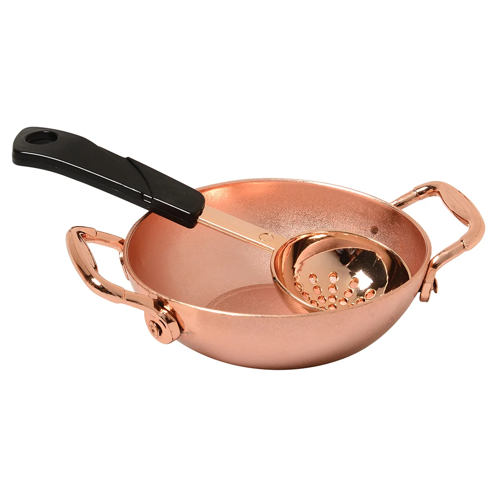 13-Piece Kids' Copper Plastic Cooking Play Set | Realistic Pretend Play Cookware - Image 10
