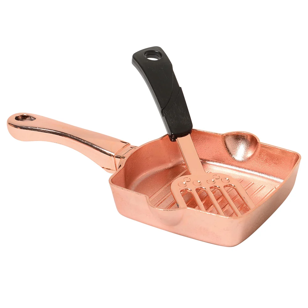 13-Piece Kids' Copper Plastic Cooking Play Set | Realistic Pretend Play Cookware - Image 11