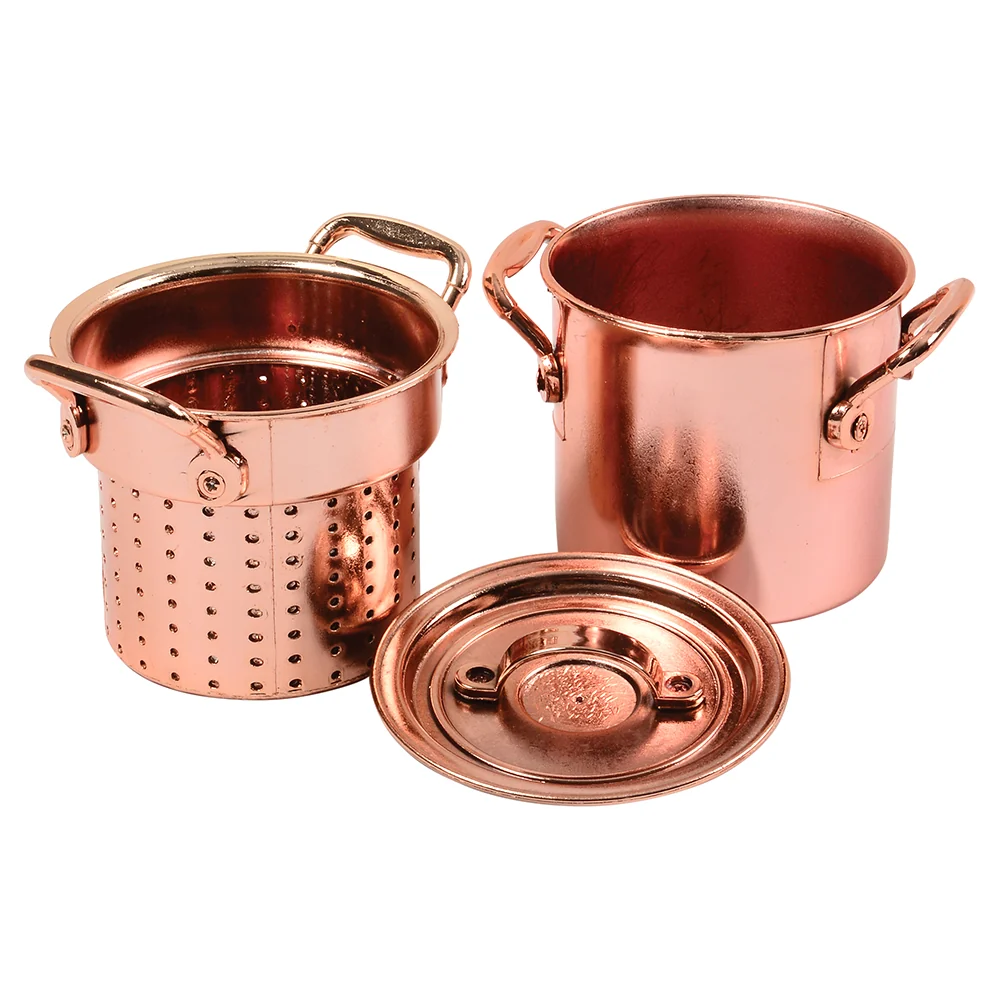 13-Piece Kids' Copper Plastic Cooking Play Set | Realistic Pretend Play Cookware - Image 14