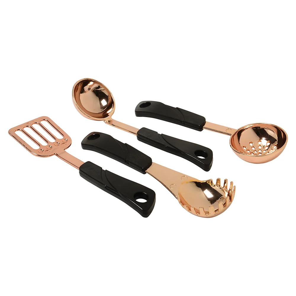 13-Piece Kids' Copper Plastic Cooking Play Set | Realistic Pretend Play Cookware - Image 6