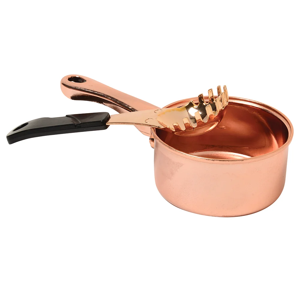 13-Piece Kids' Copper Plastic Cooking Play Set | Realistic Pretend Play Cookware - Image 8